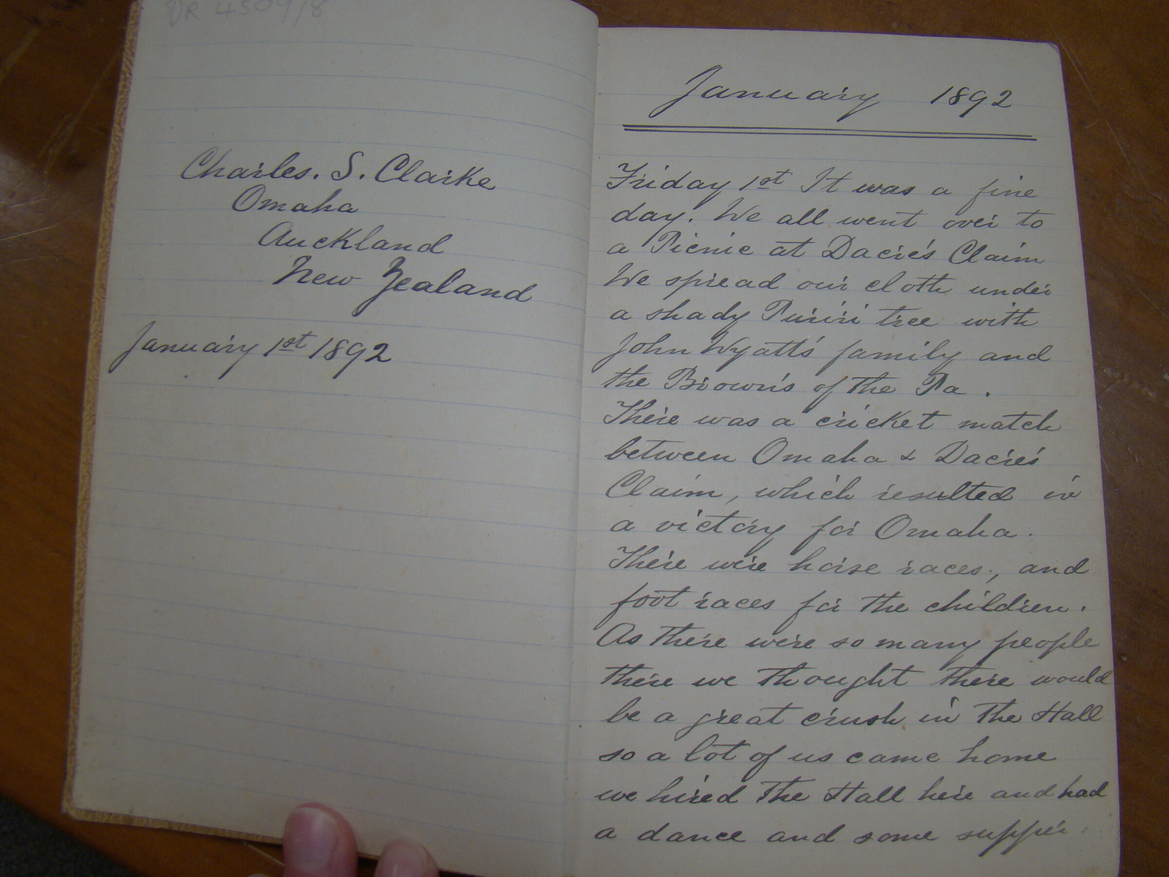Original CS Clarke diary page