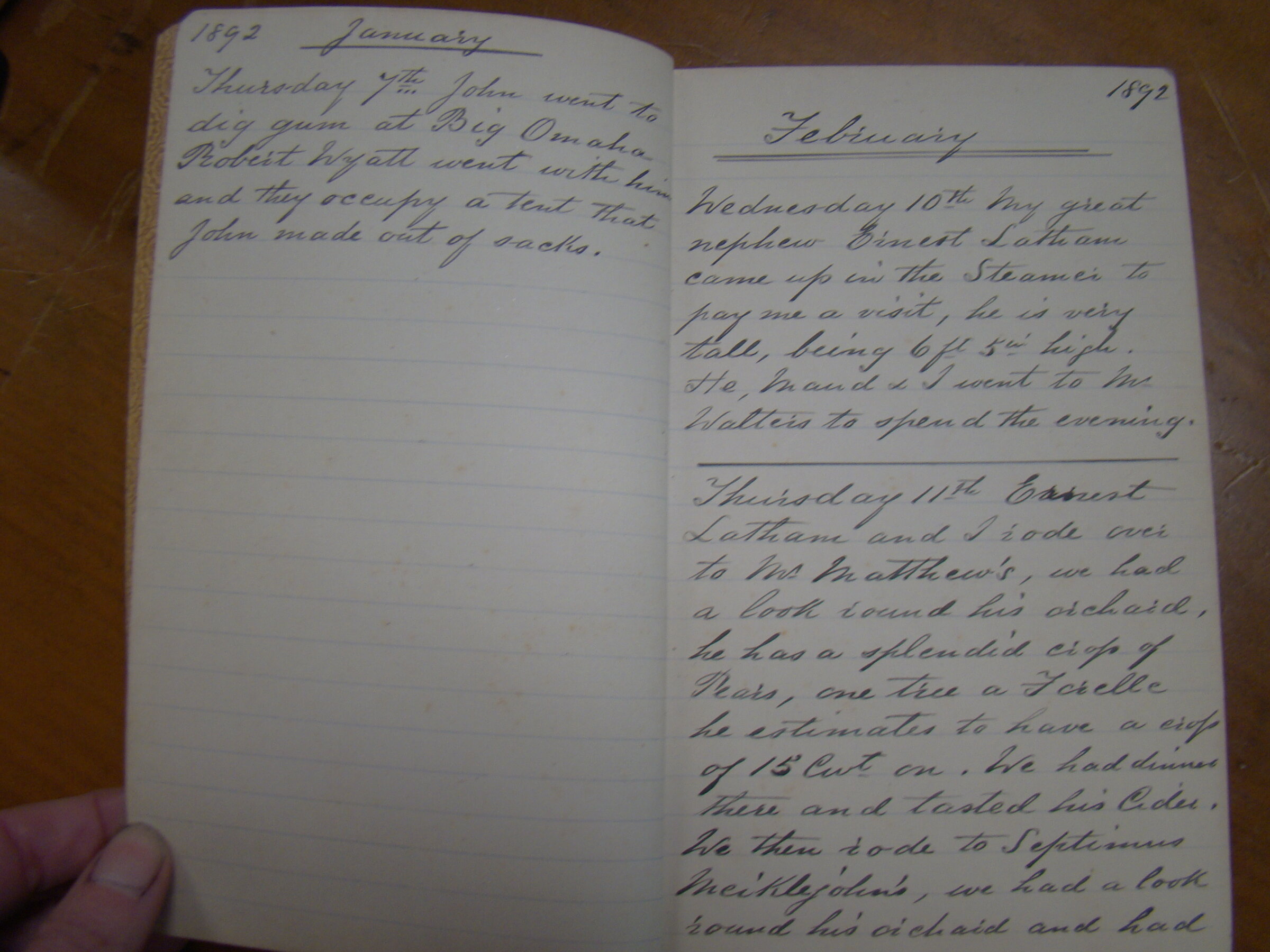 Original CS Clarke diary page