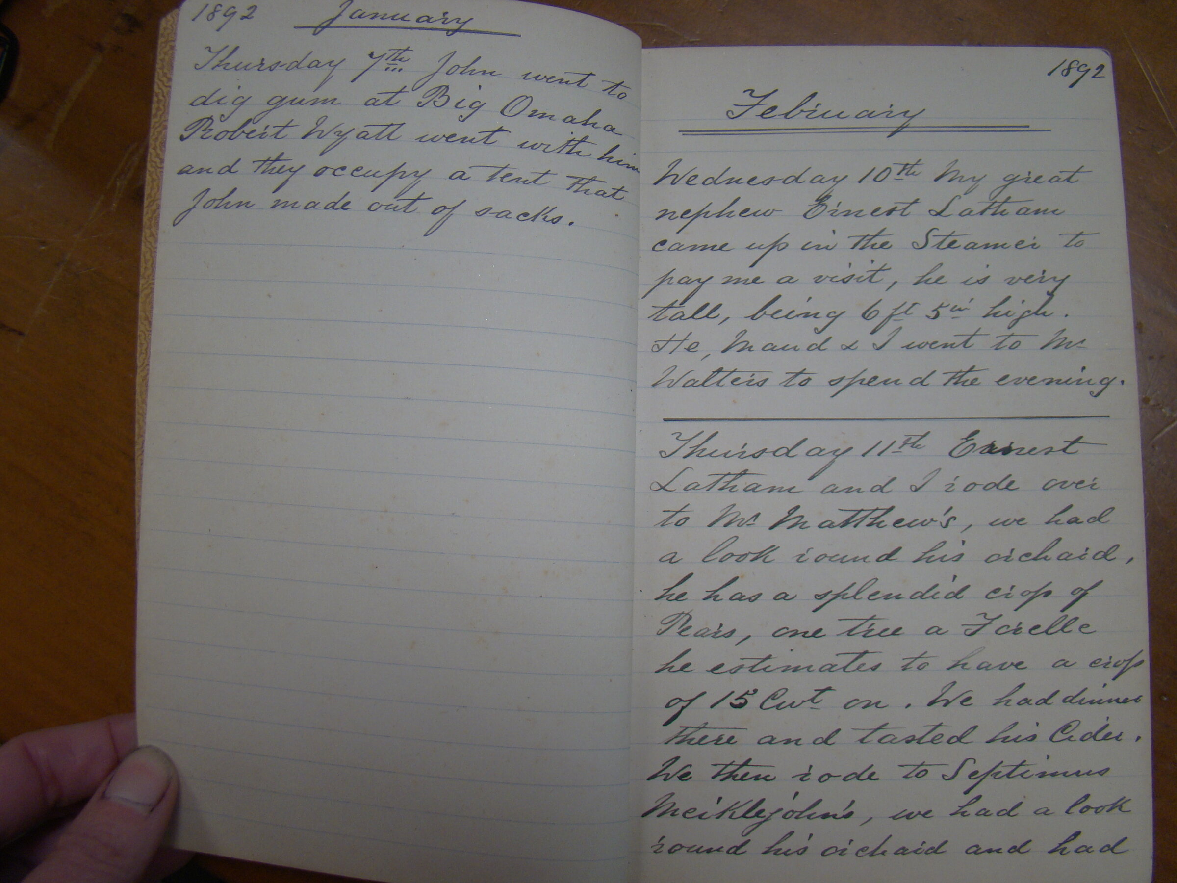 Original CS Clarke diary page