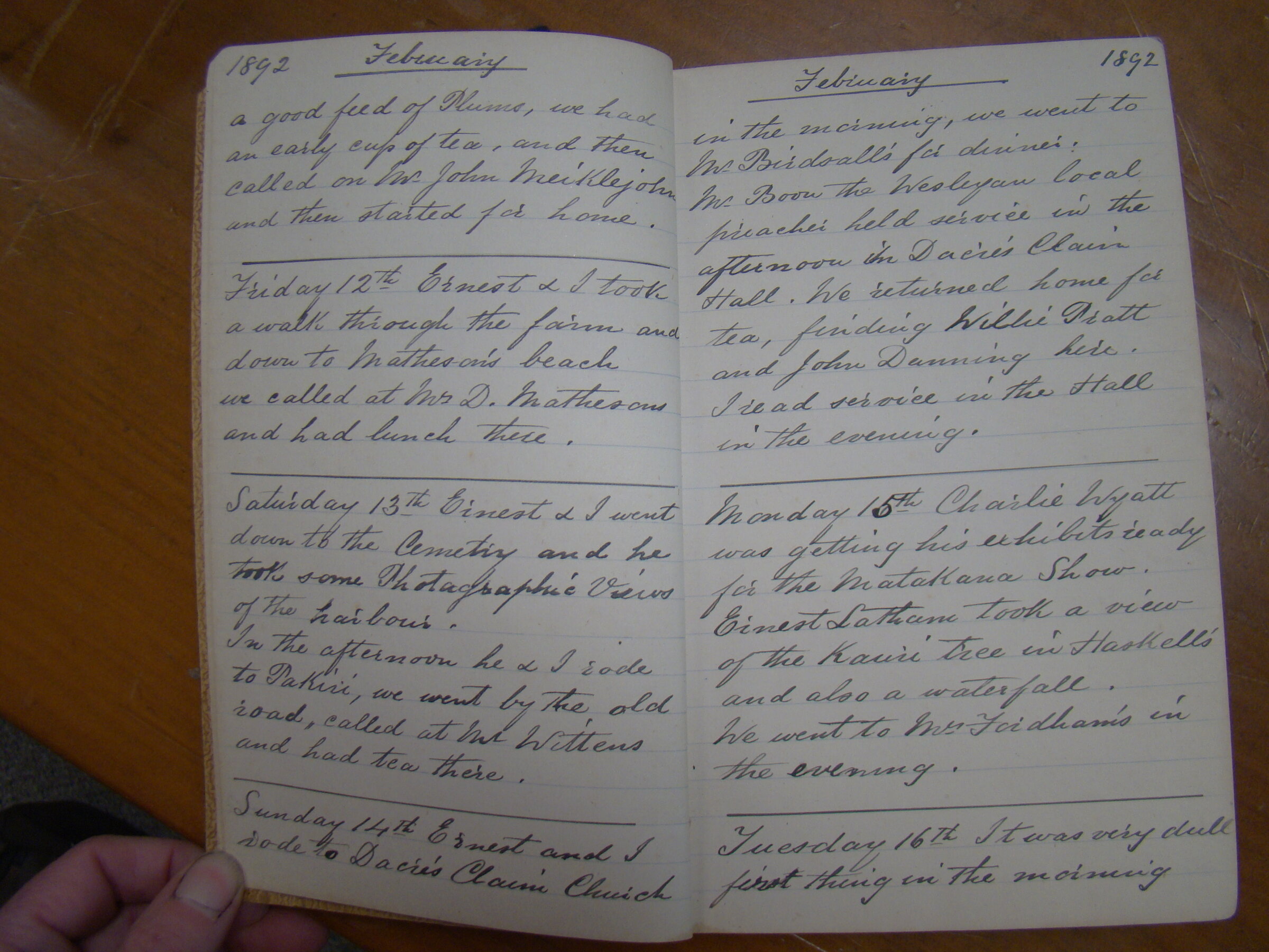 Original CS Clarke diary page