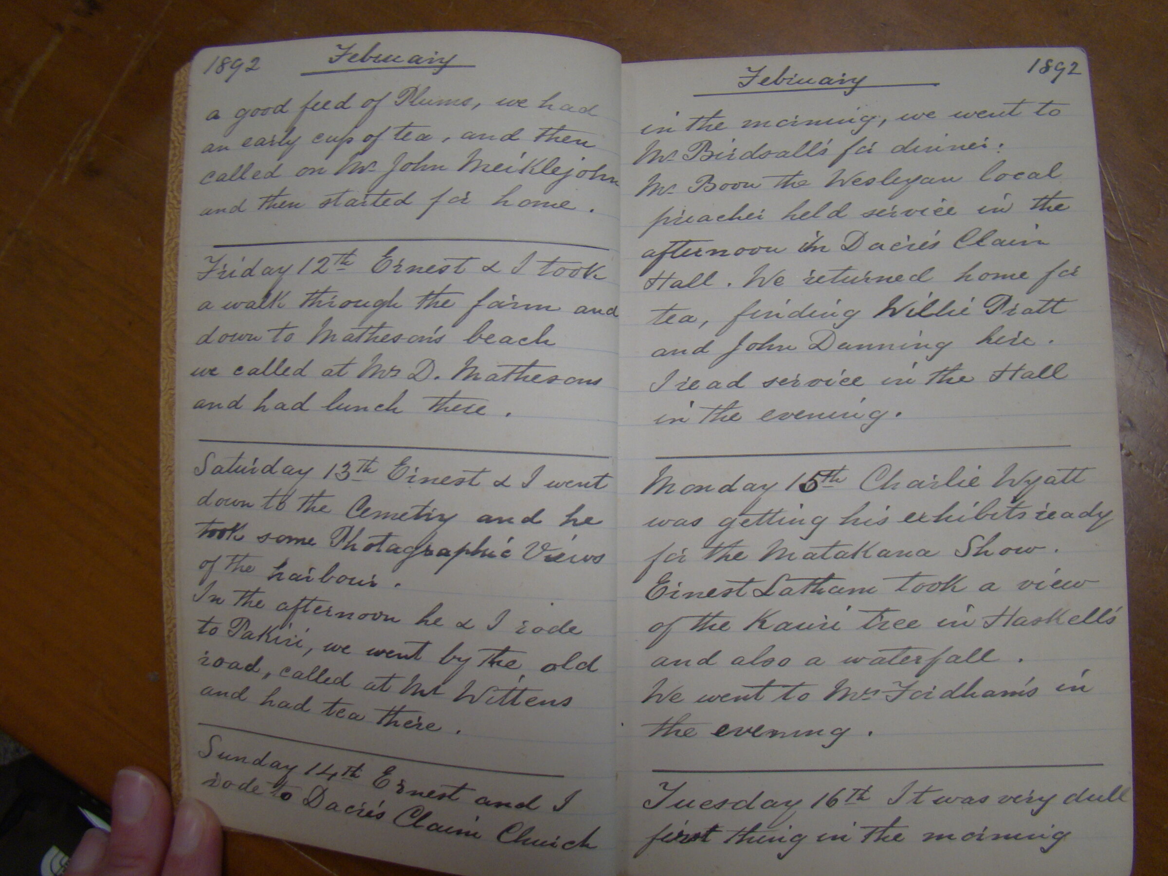 Original CS Clarke diary page