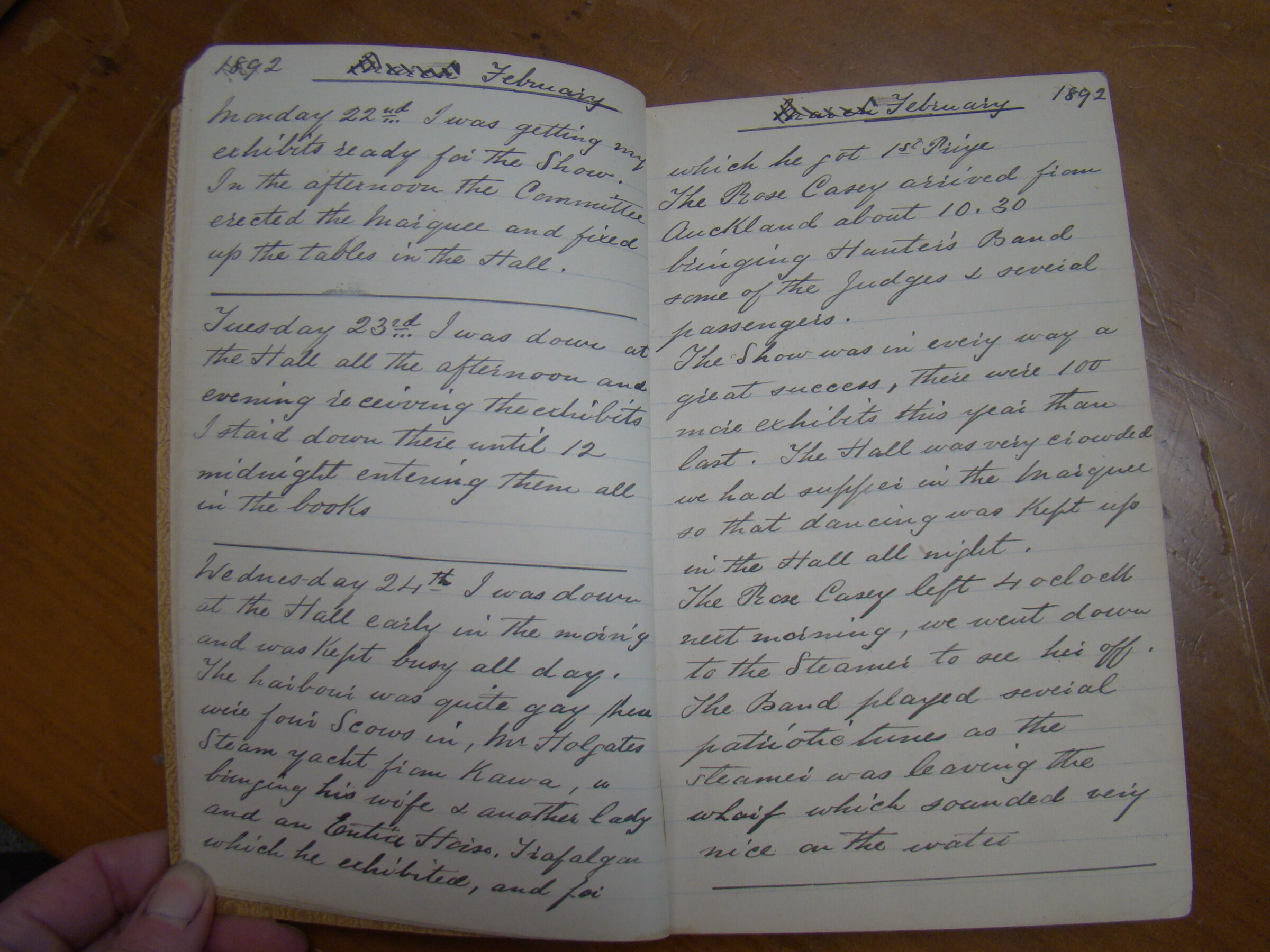 Original CS Clarke diary page