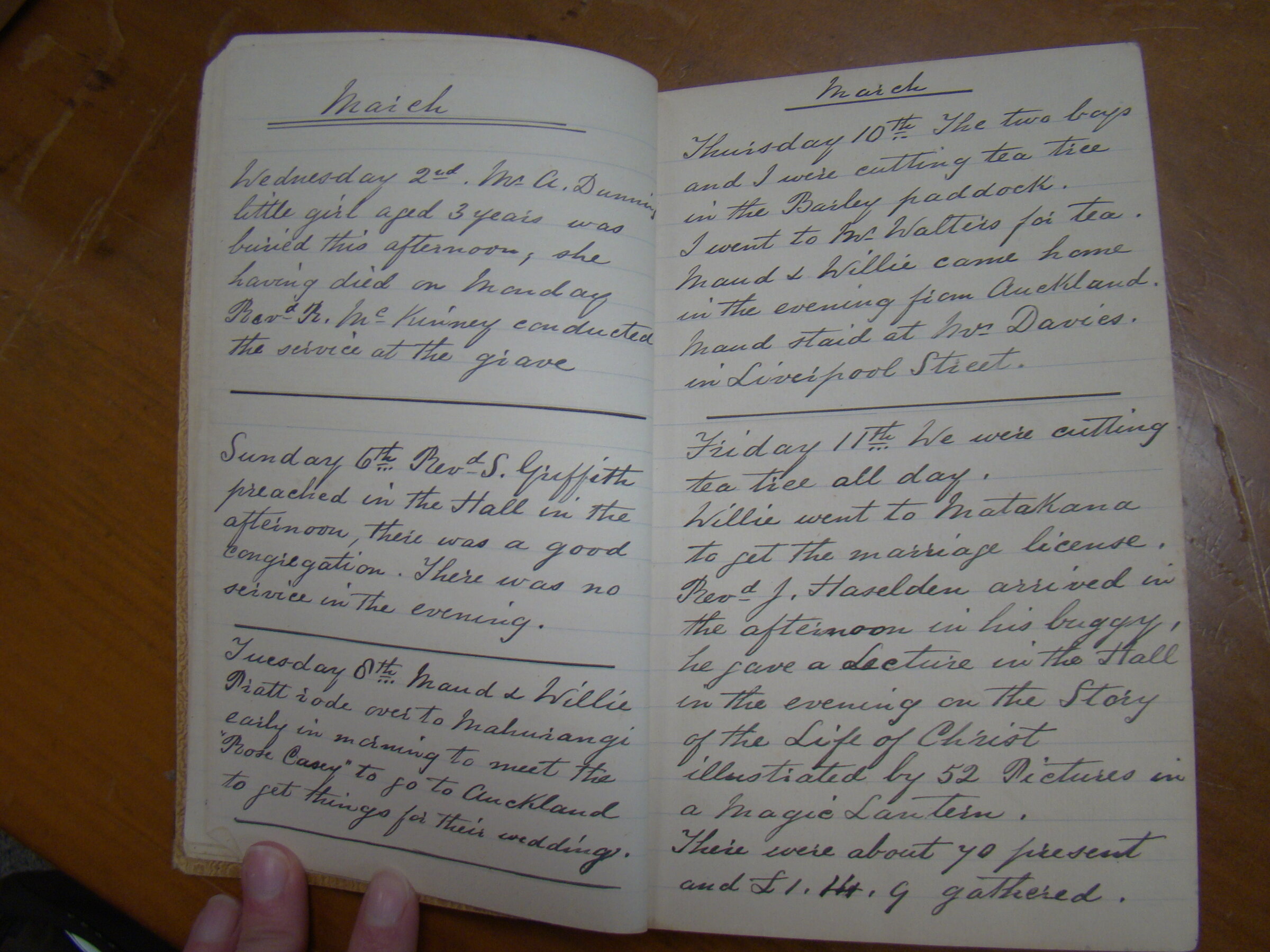 Original CS Clarke diary page