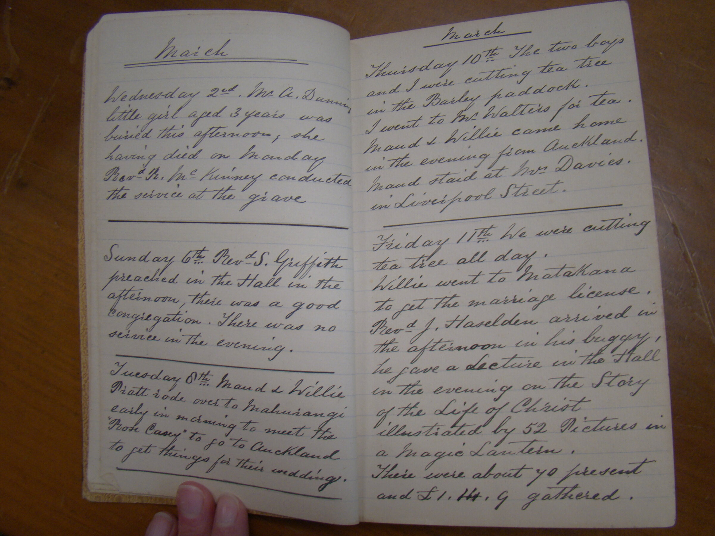 Original CS Clarke diary page