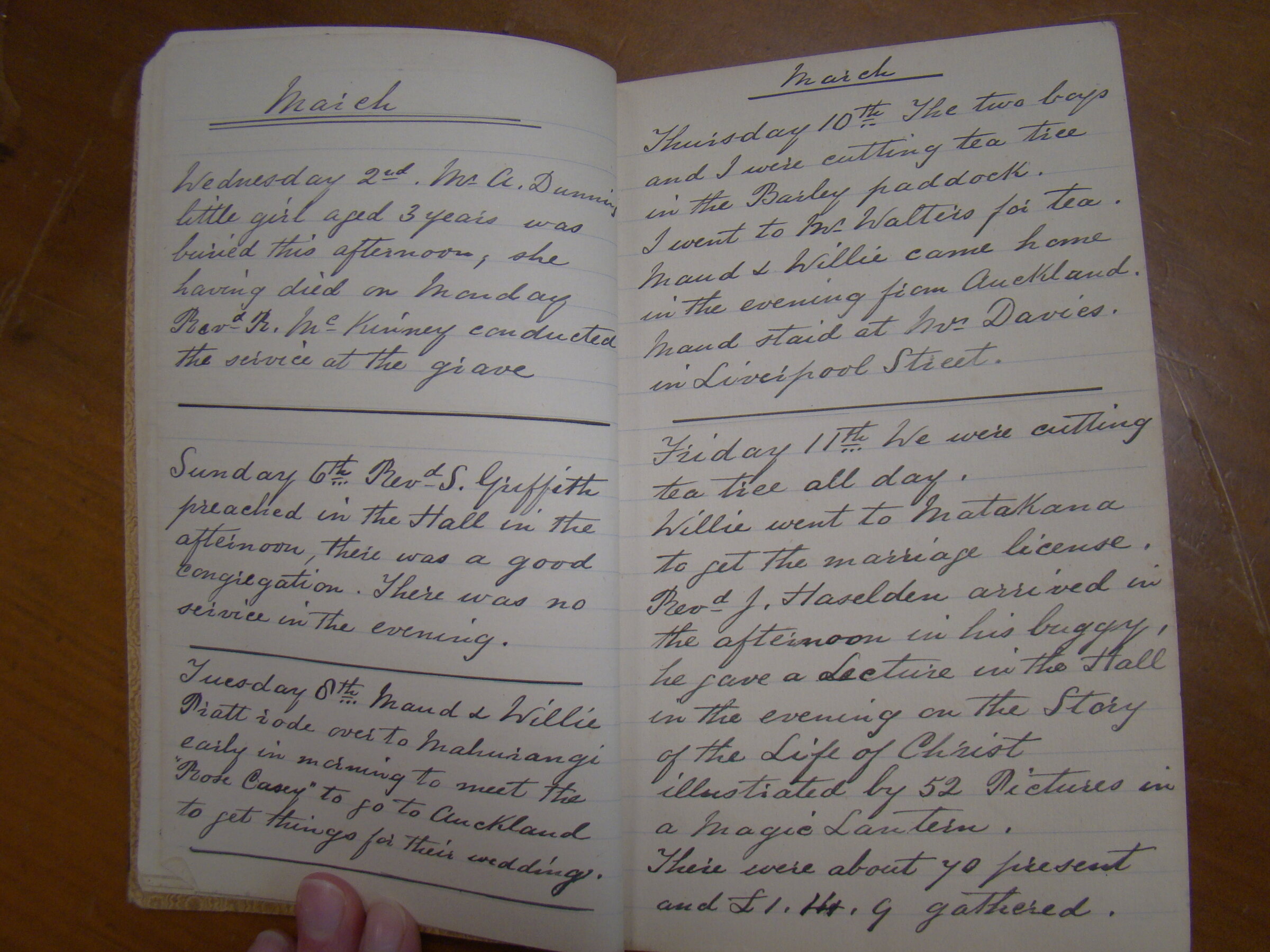 Original CS Clarke diary page