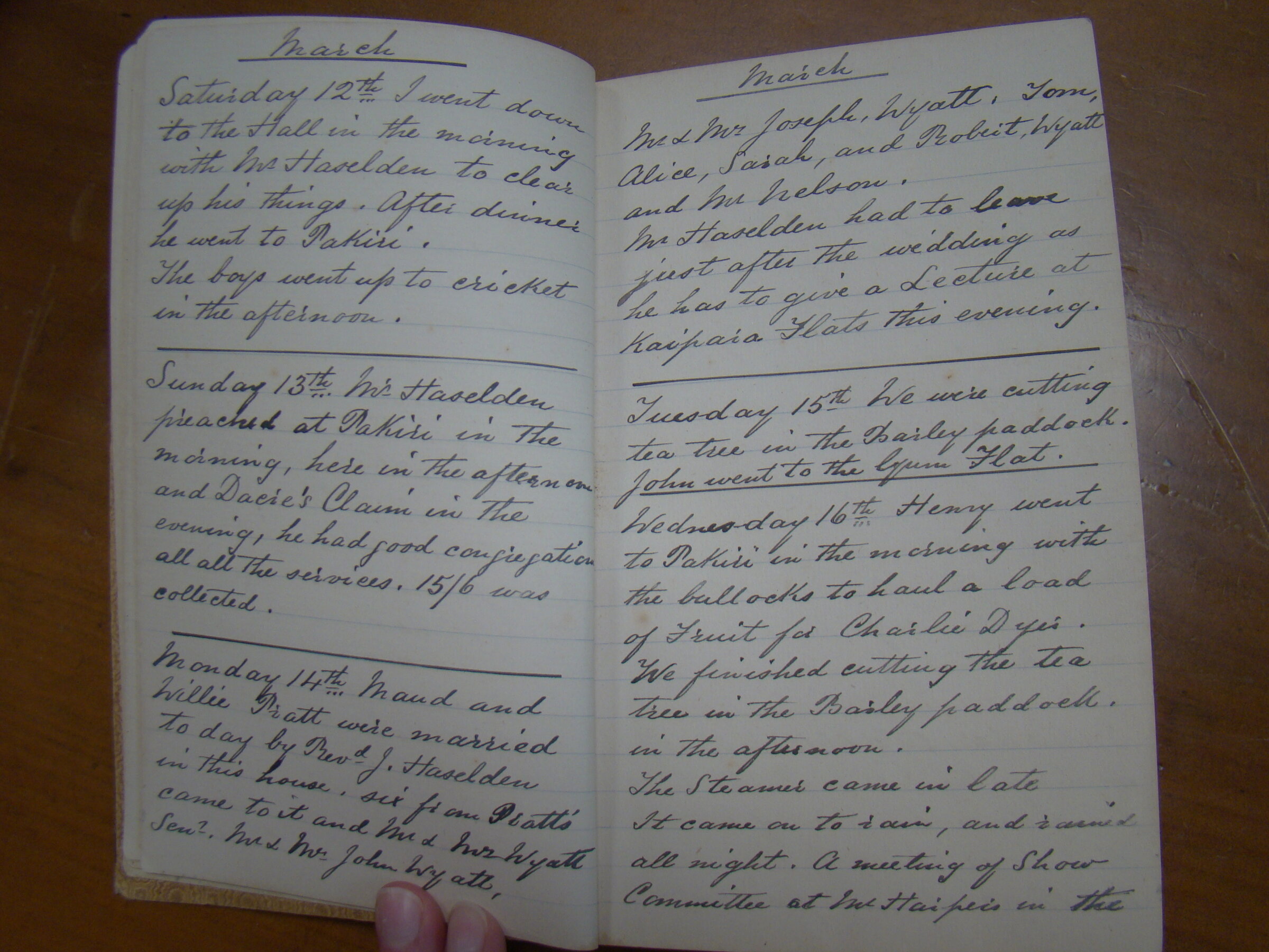 Original CS Clarke diary page