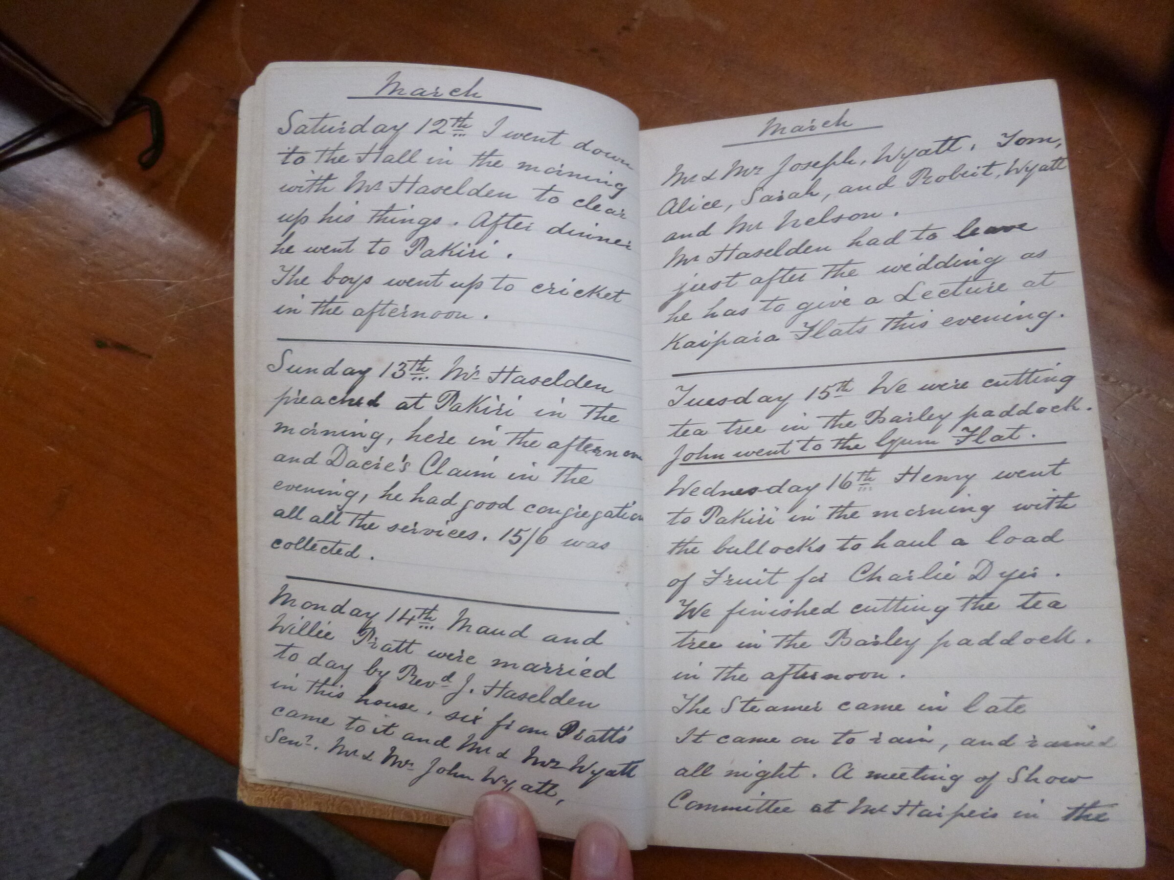 Original CS Clarke diary page