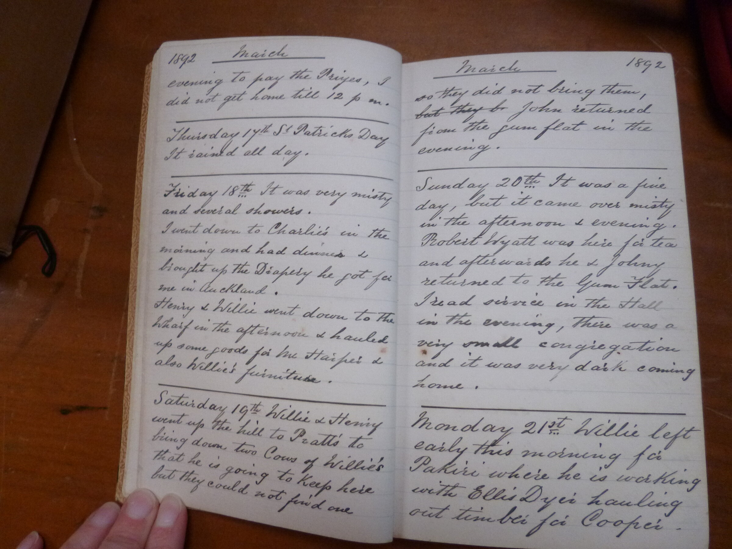 Original CS Clarke diary page