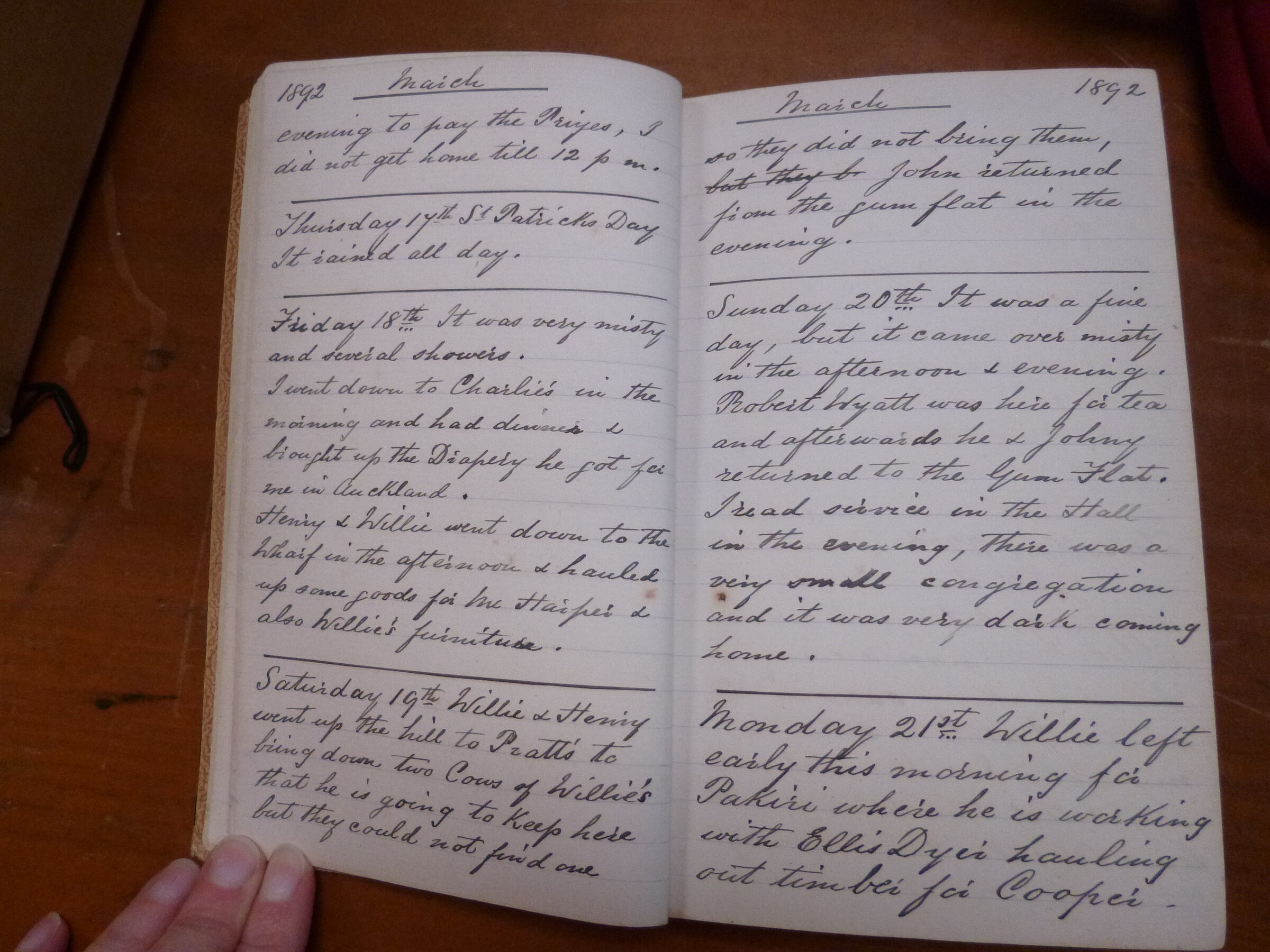 Original CS Clarke diary page