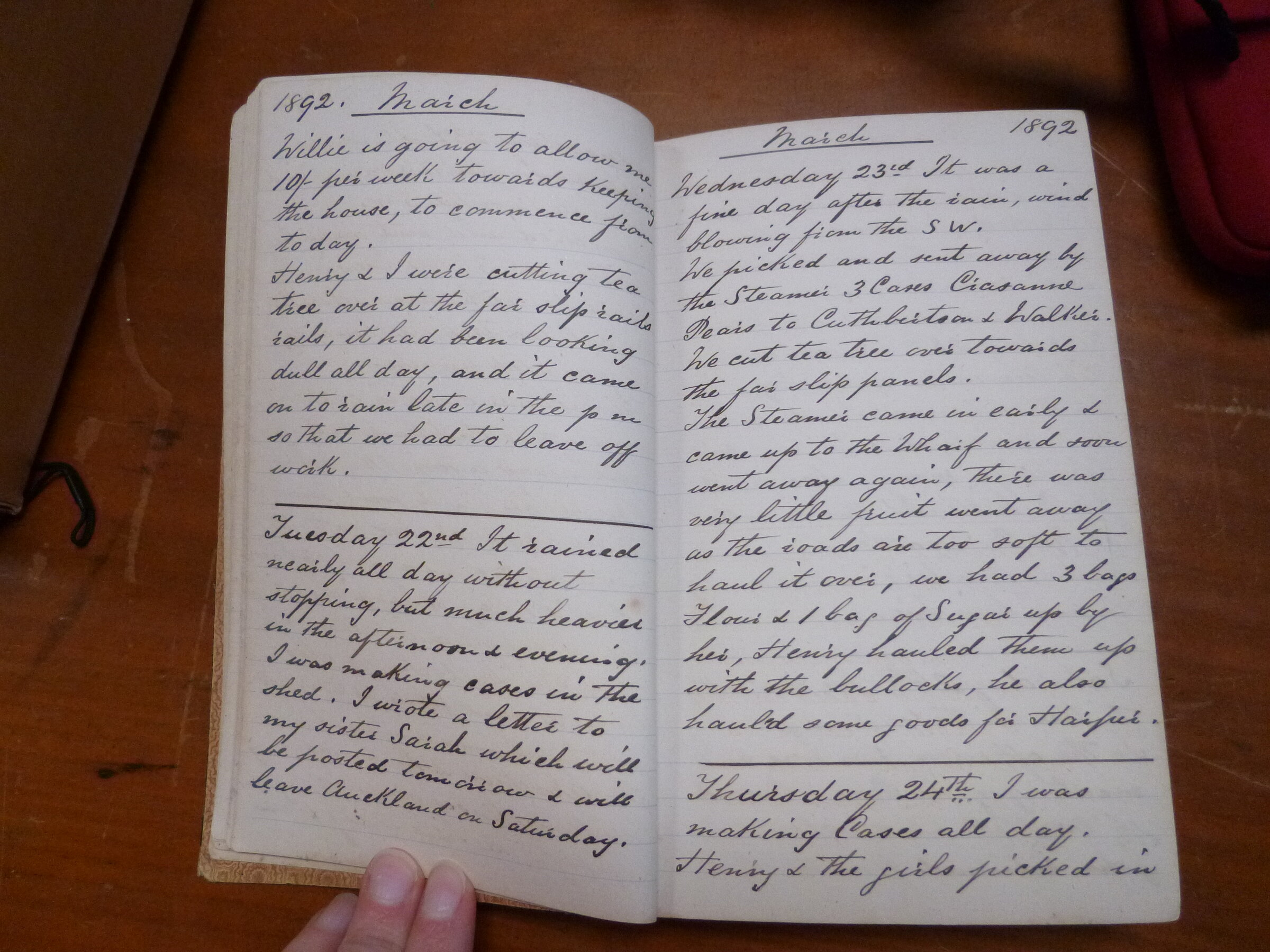Original CS Clarke diary page