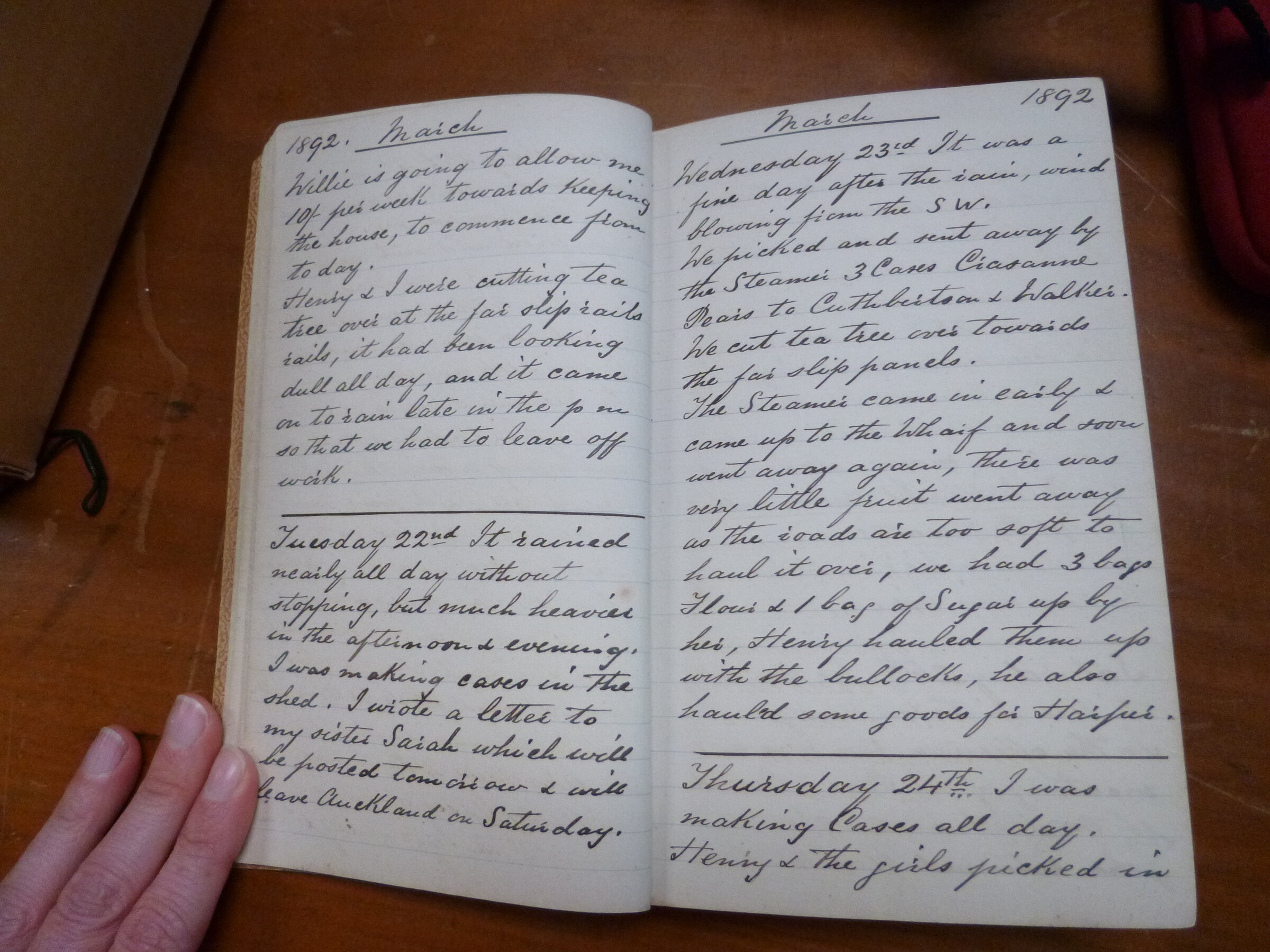 Original CS Clarke diary page
