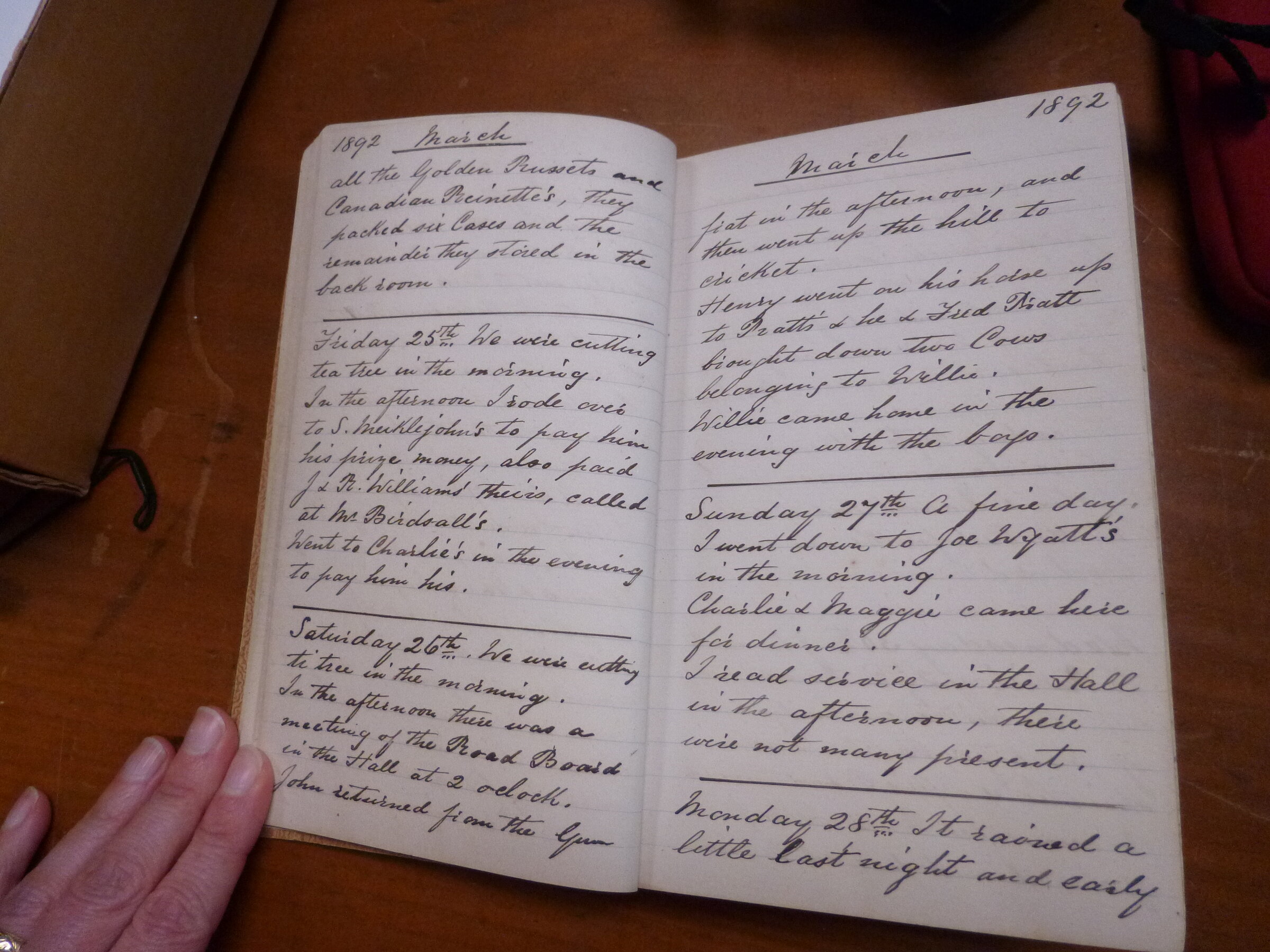 Original CS Clarke diary page