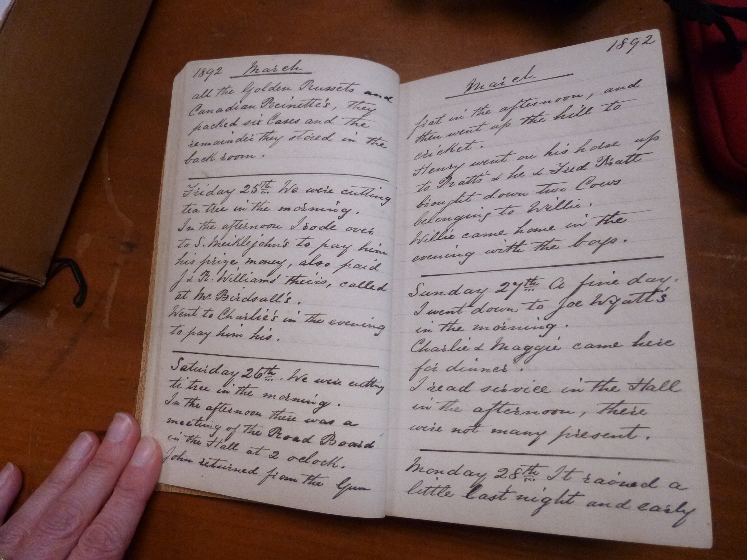 Original CS Clarke diary page