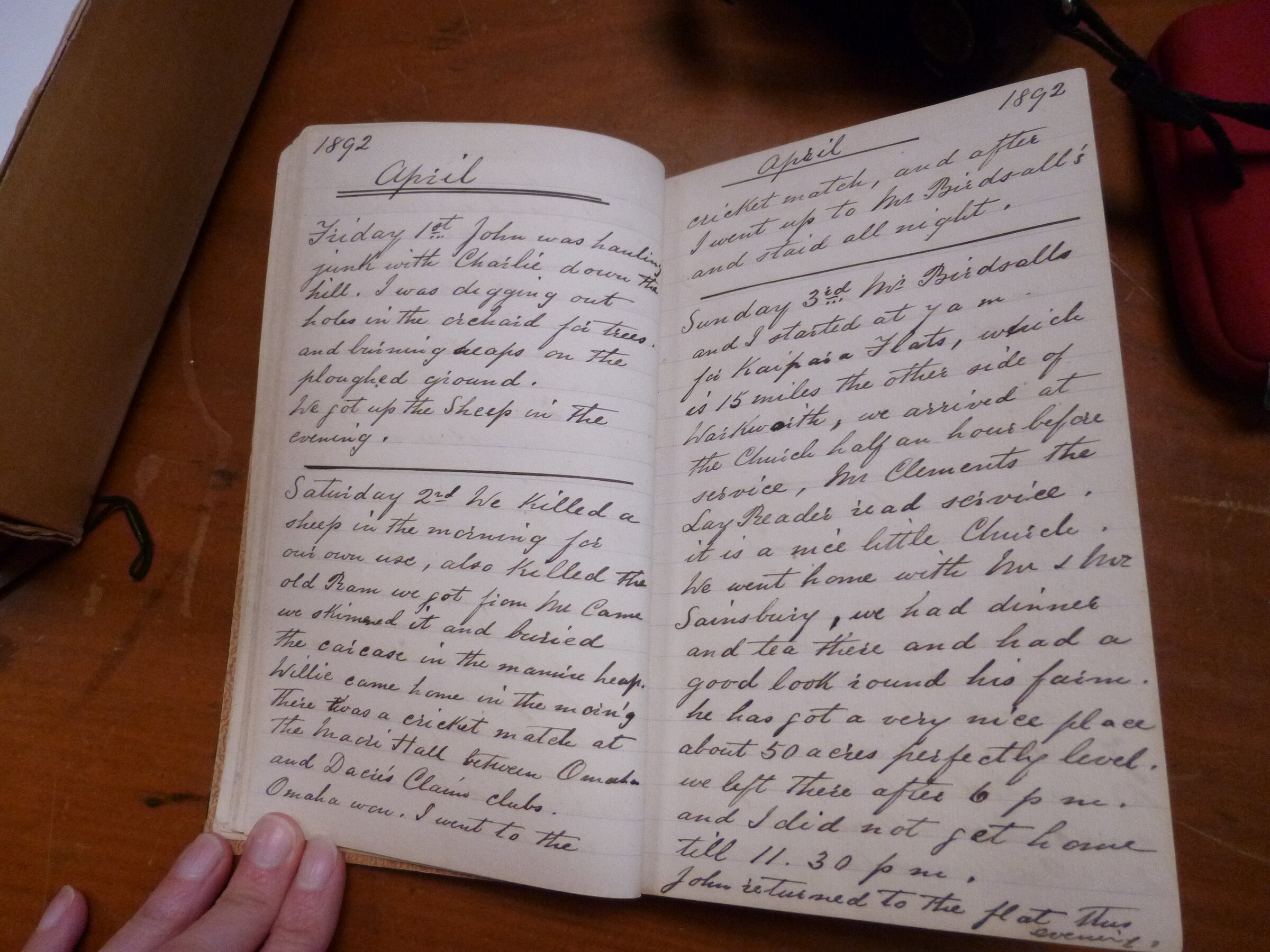 Original CS Clarke diary page