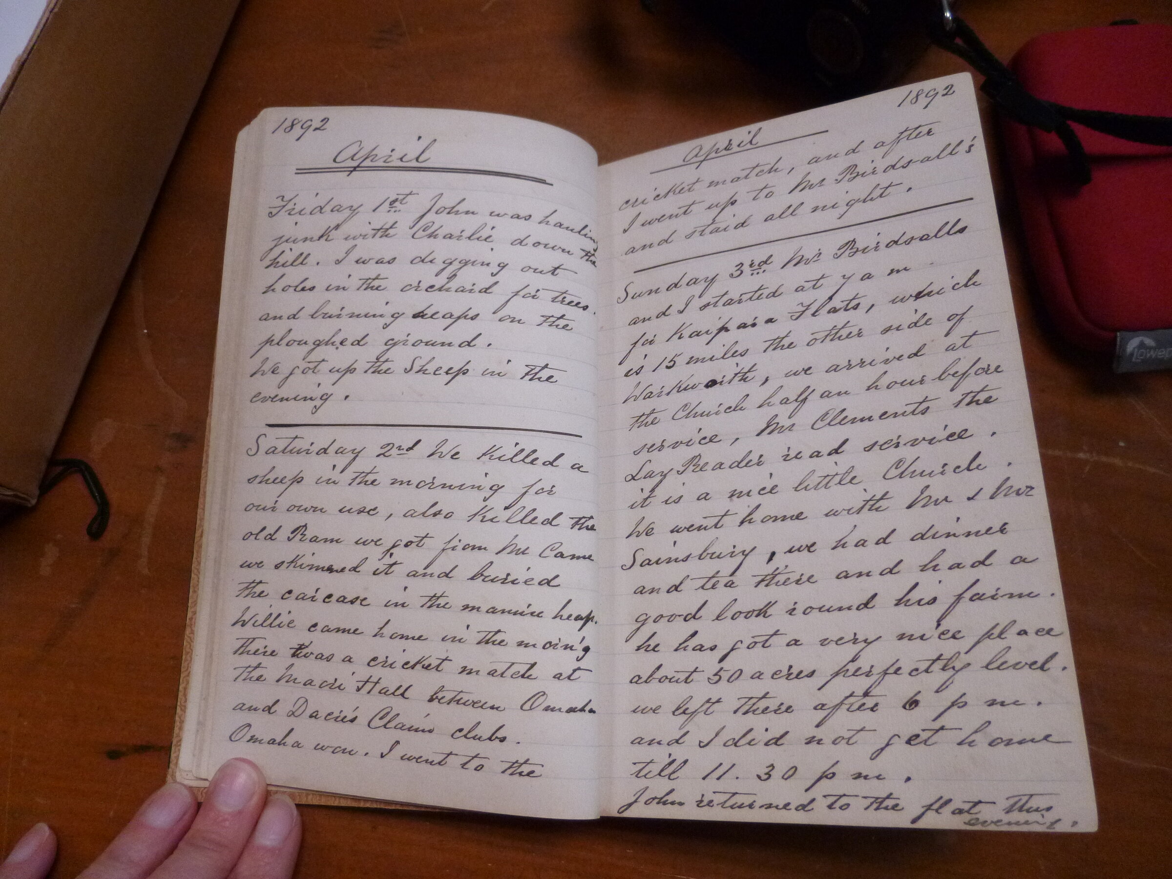 Original CS Clarke diary page