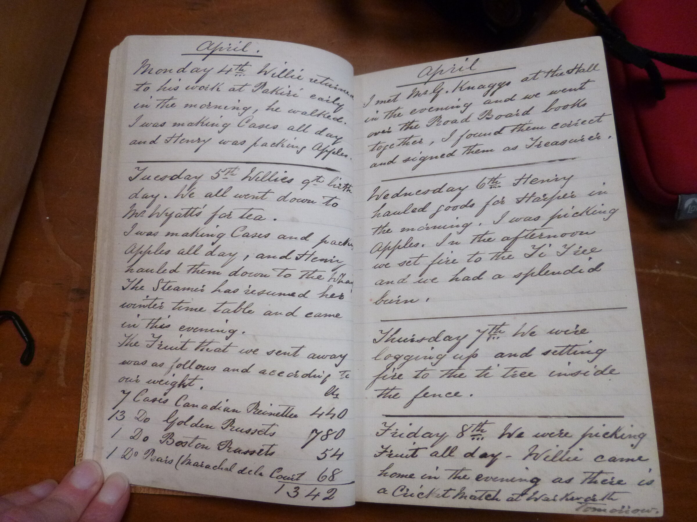 Original CS Clarke diary page