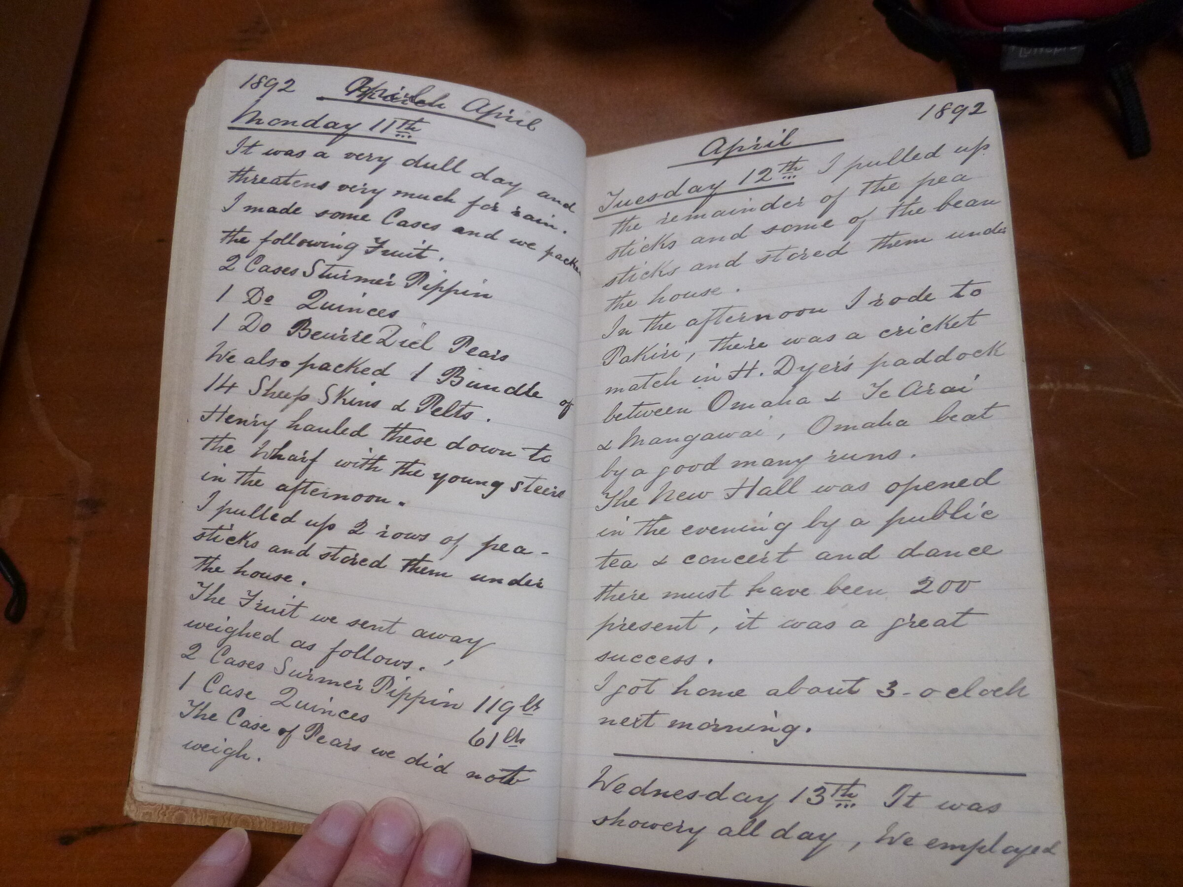 Original CS Clarke diary page