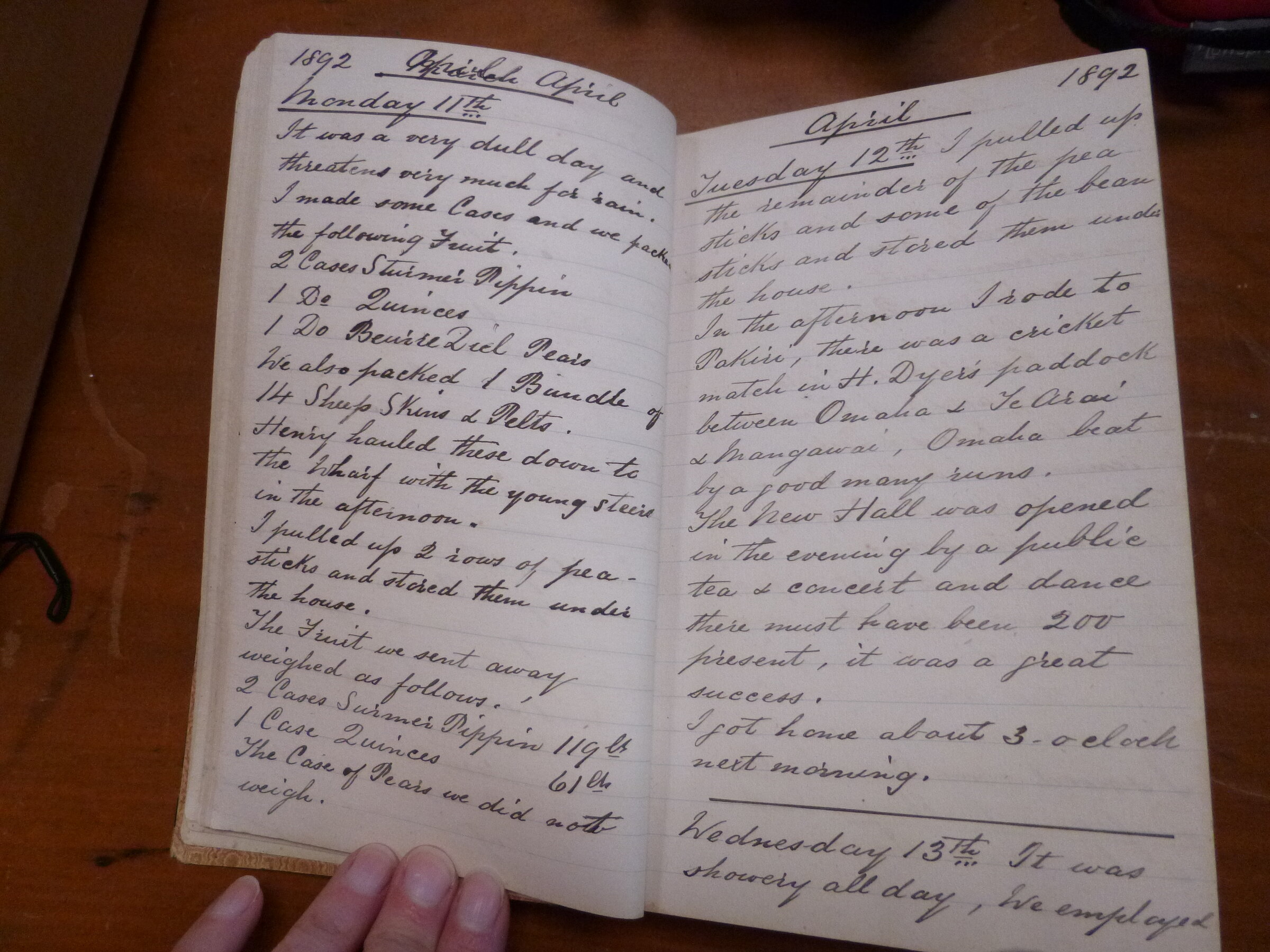 Original CS Clarke diary page