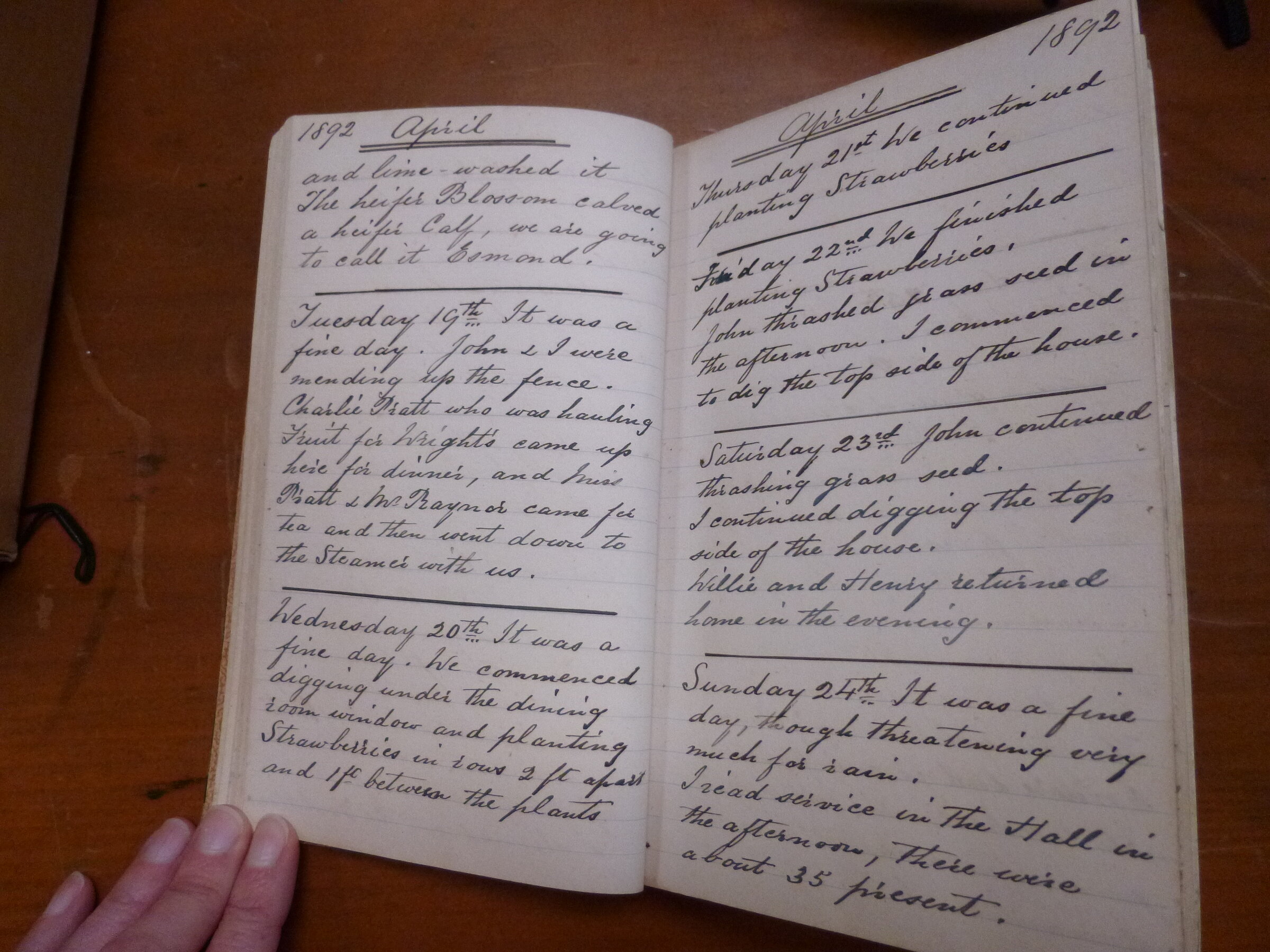 Original CS Clarke diary page