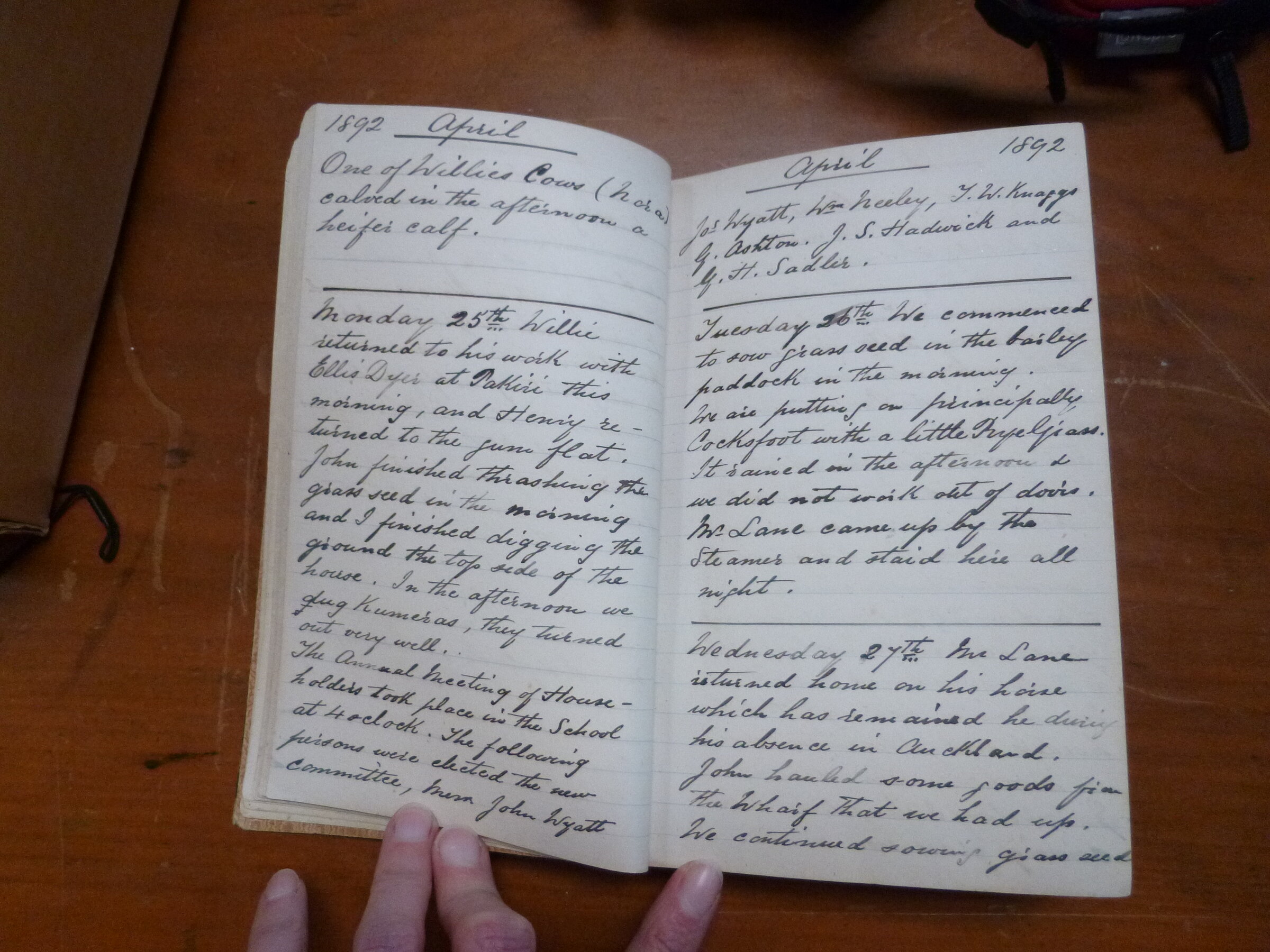 Original CS Clarke diary page