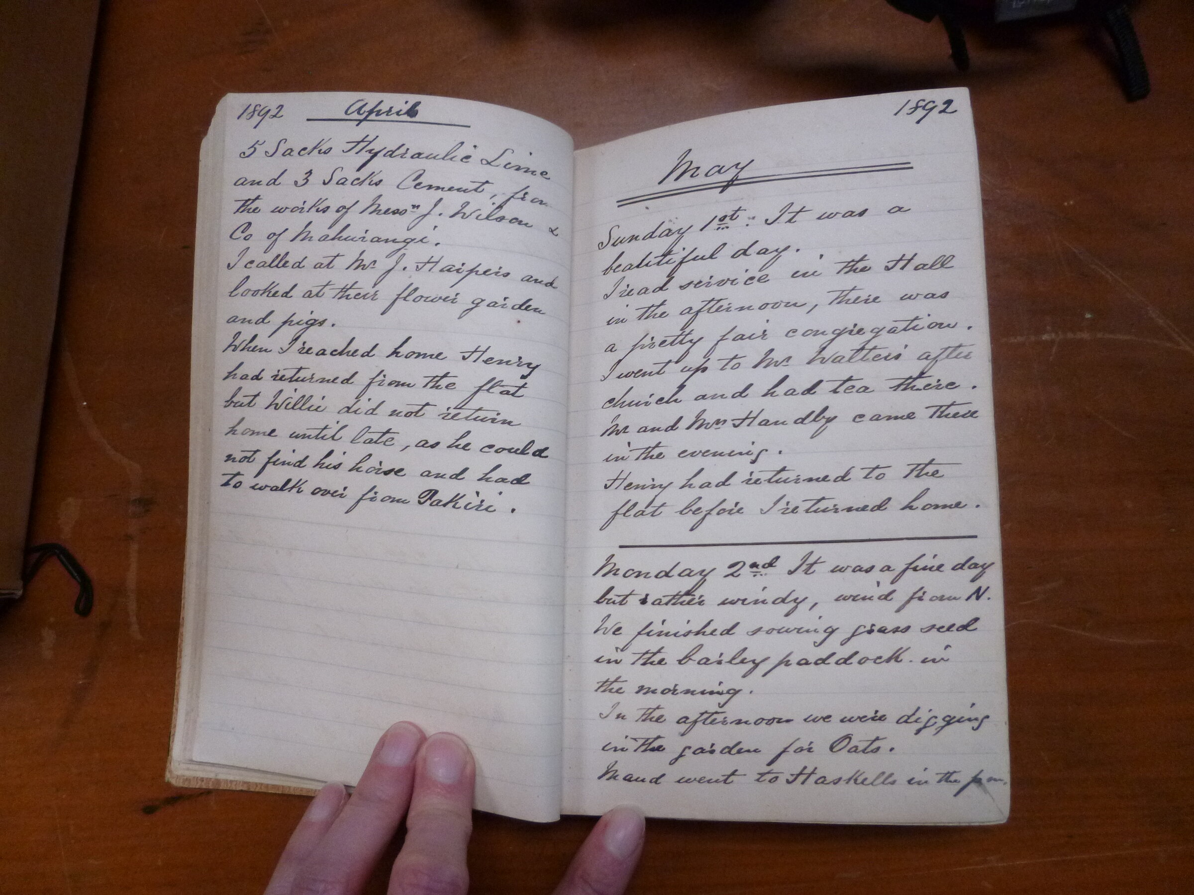 Original CS Clarke diary page