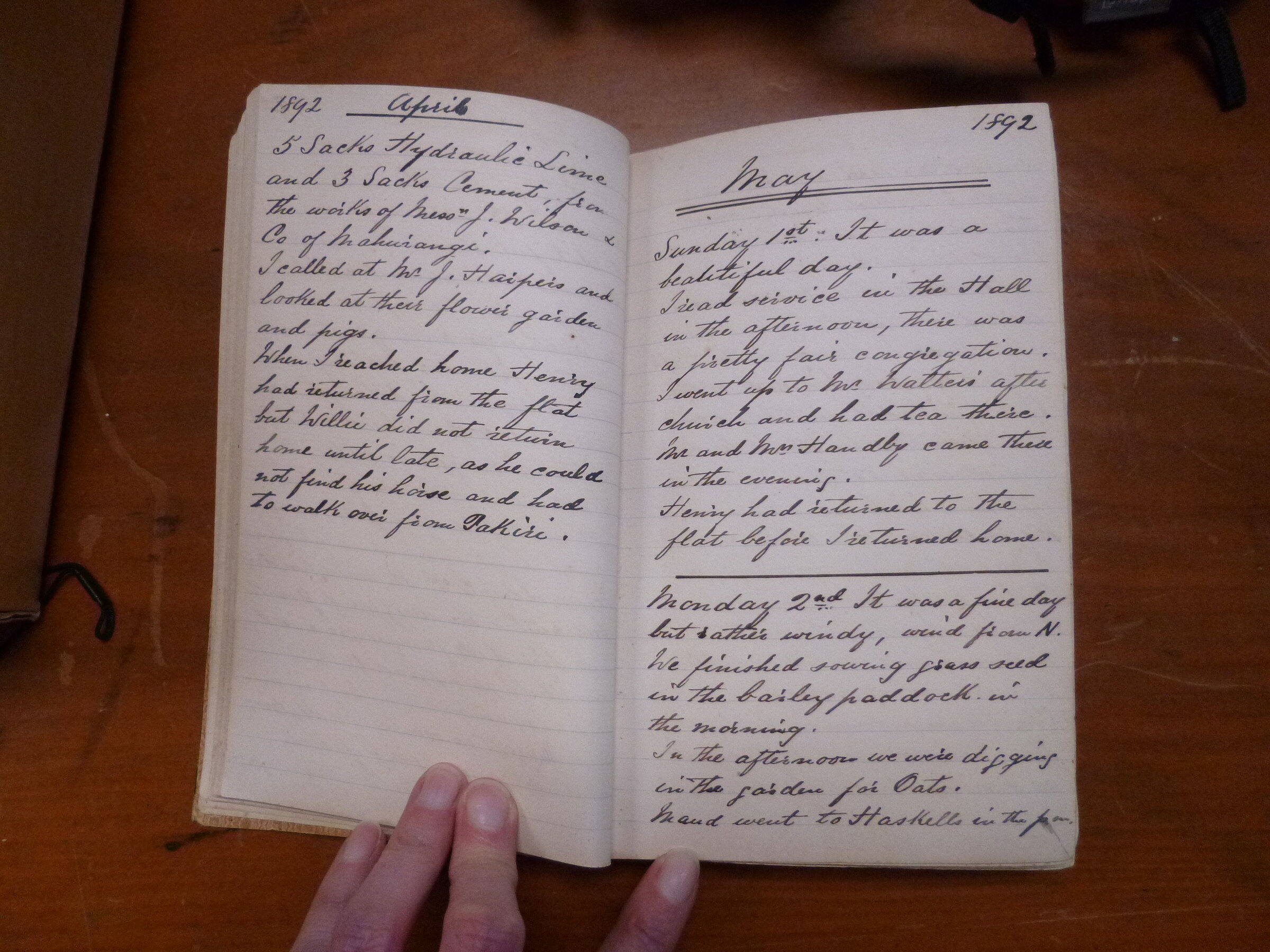 Original CS Clarke diary page