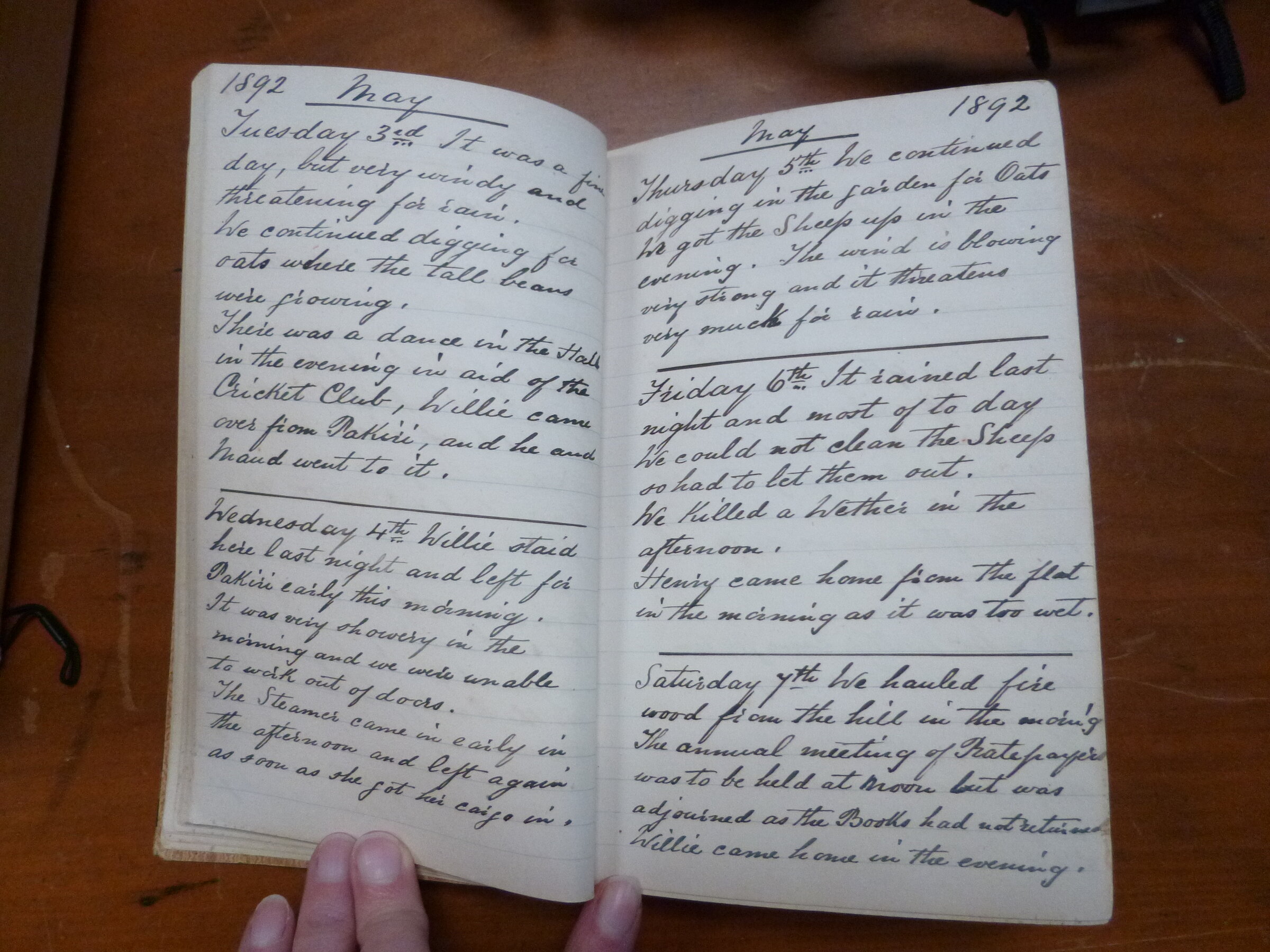 Original CS Clarke diary page