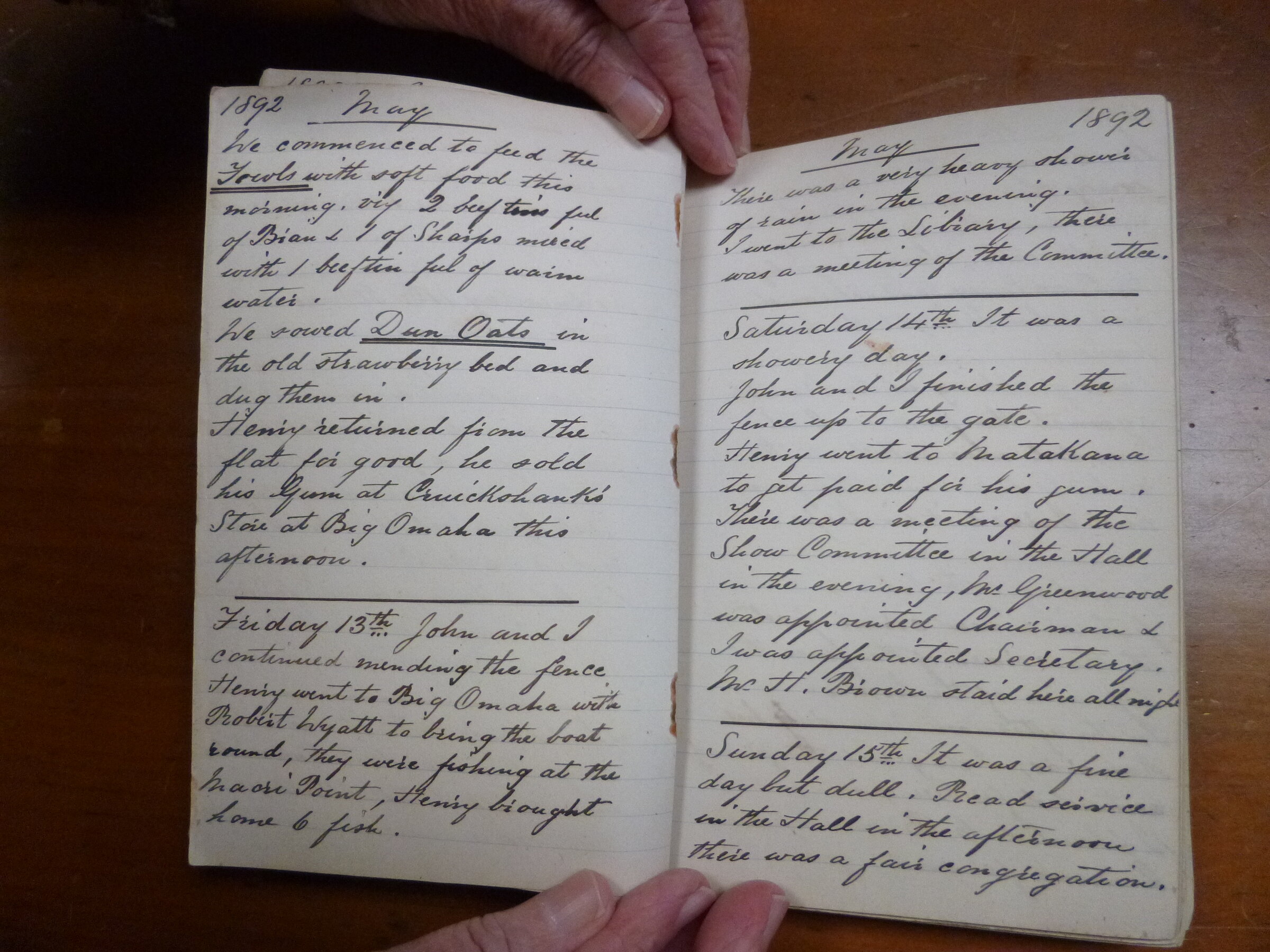 Original CS Clarke diary page