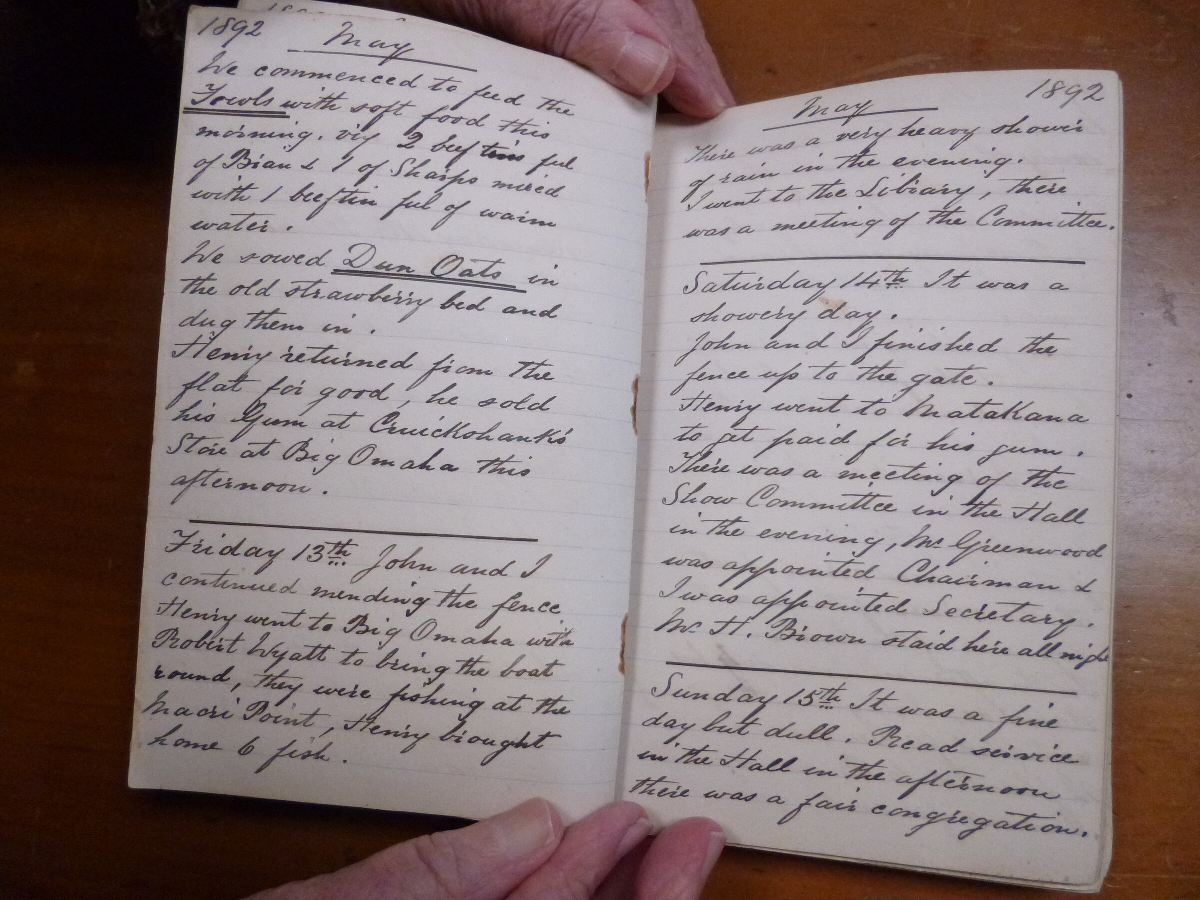 Original CS Clarke diary page