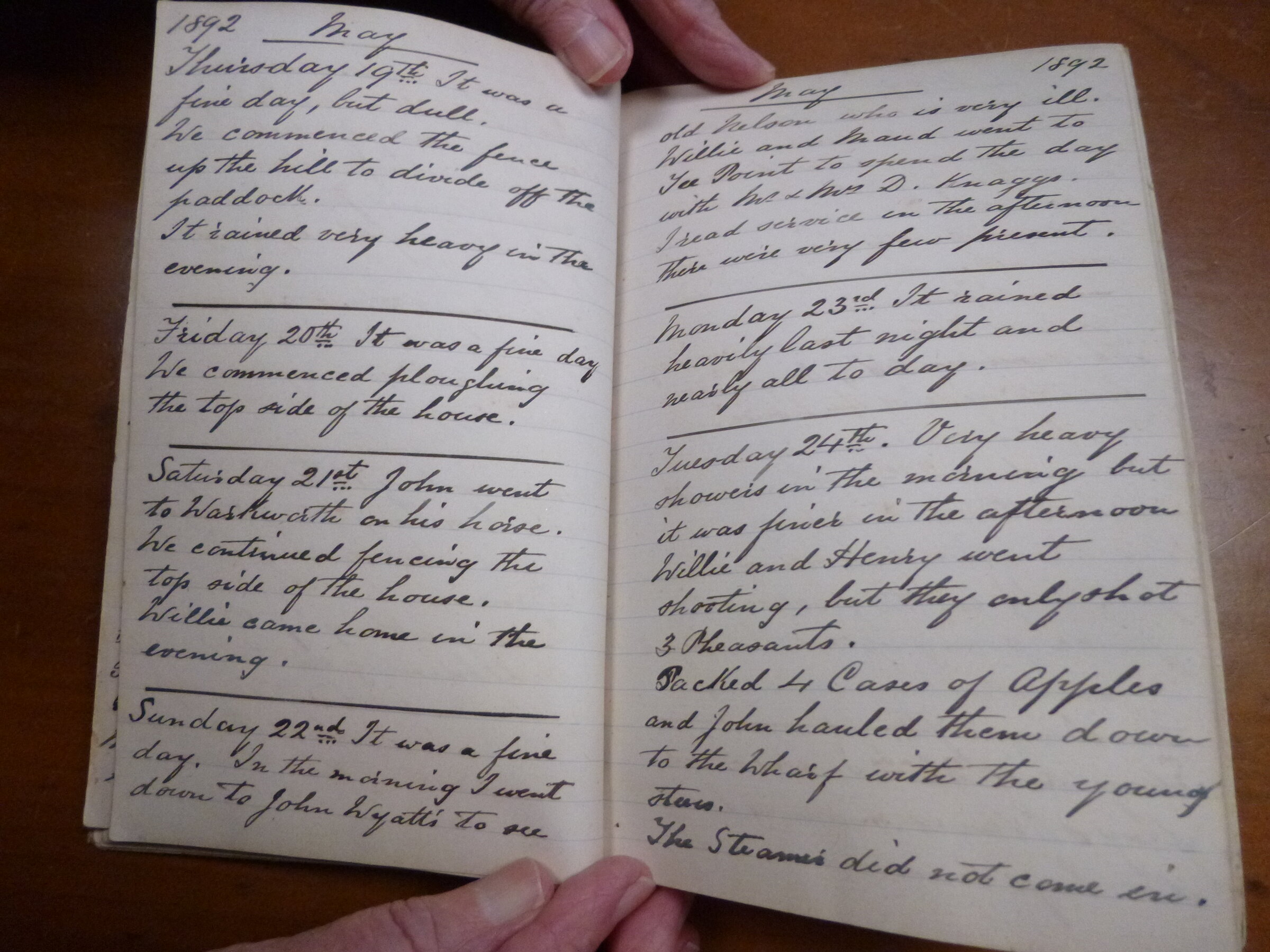 Original CS Clarke diary page