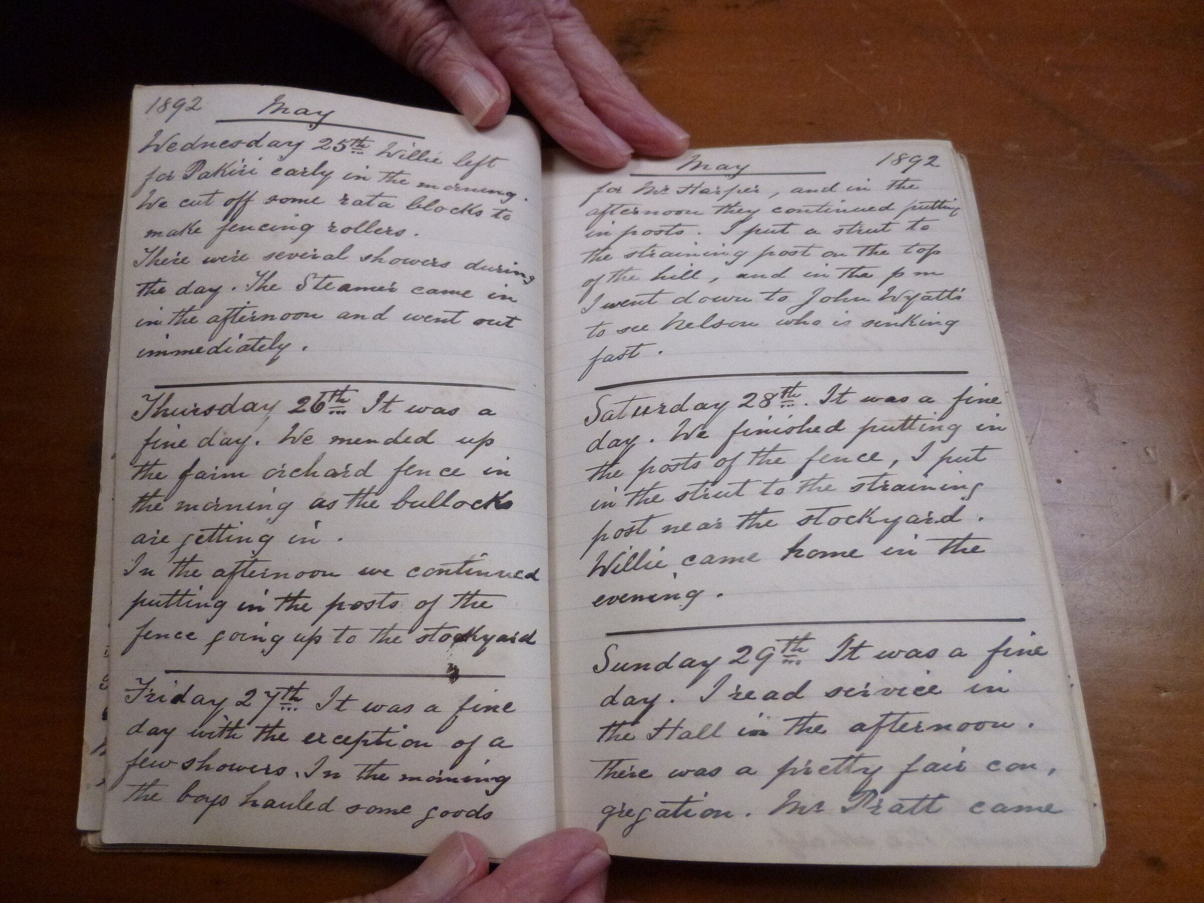 Original CS Clarke diary page
