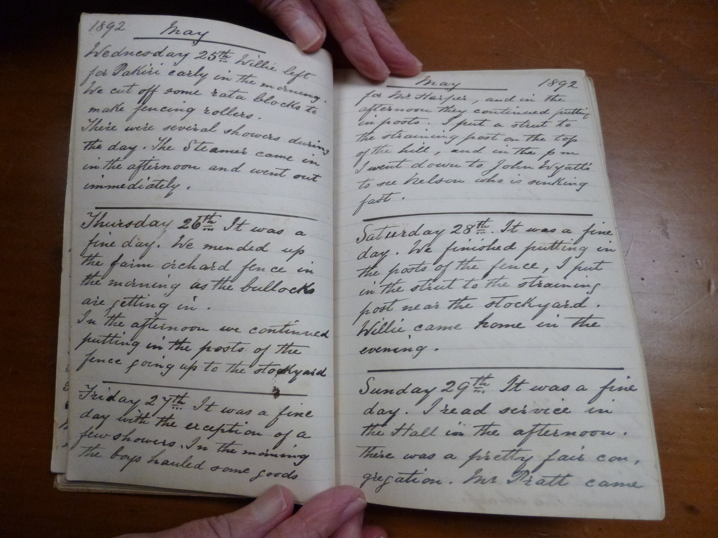 Original CS Clarke diary page