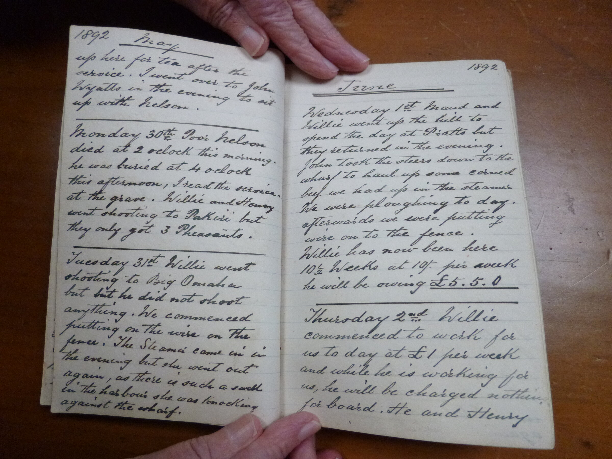 Original CS Clarke diary page