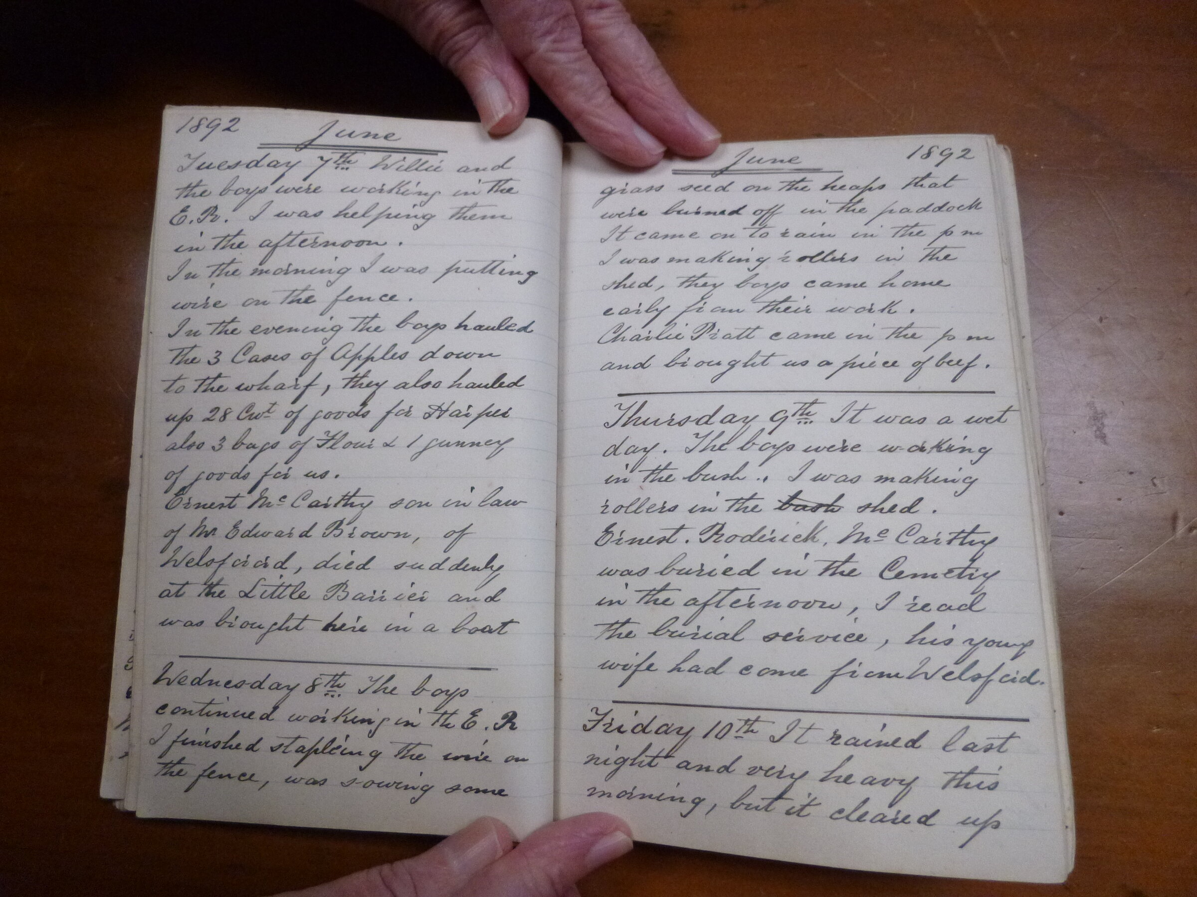 Original CS Clarke diary page
