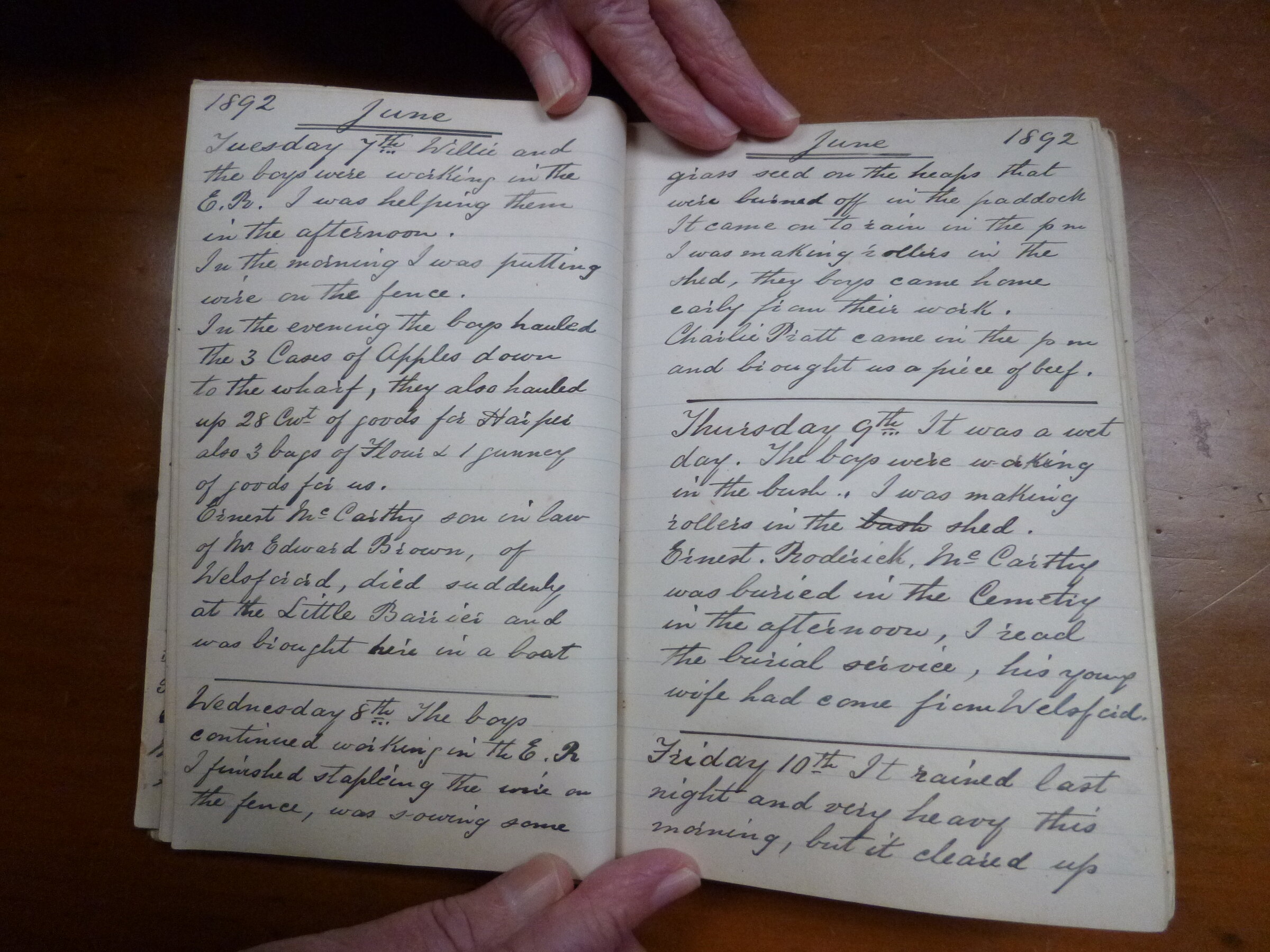 Original CS Clarke diary page