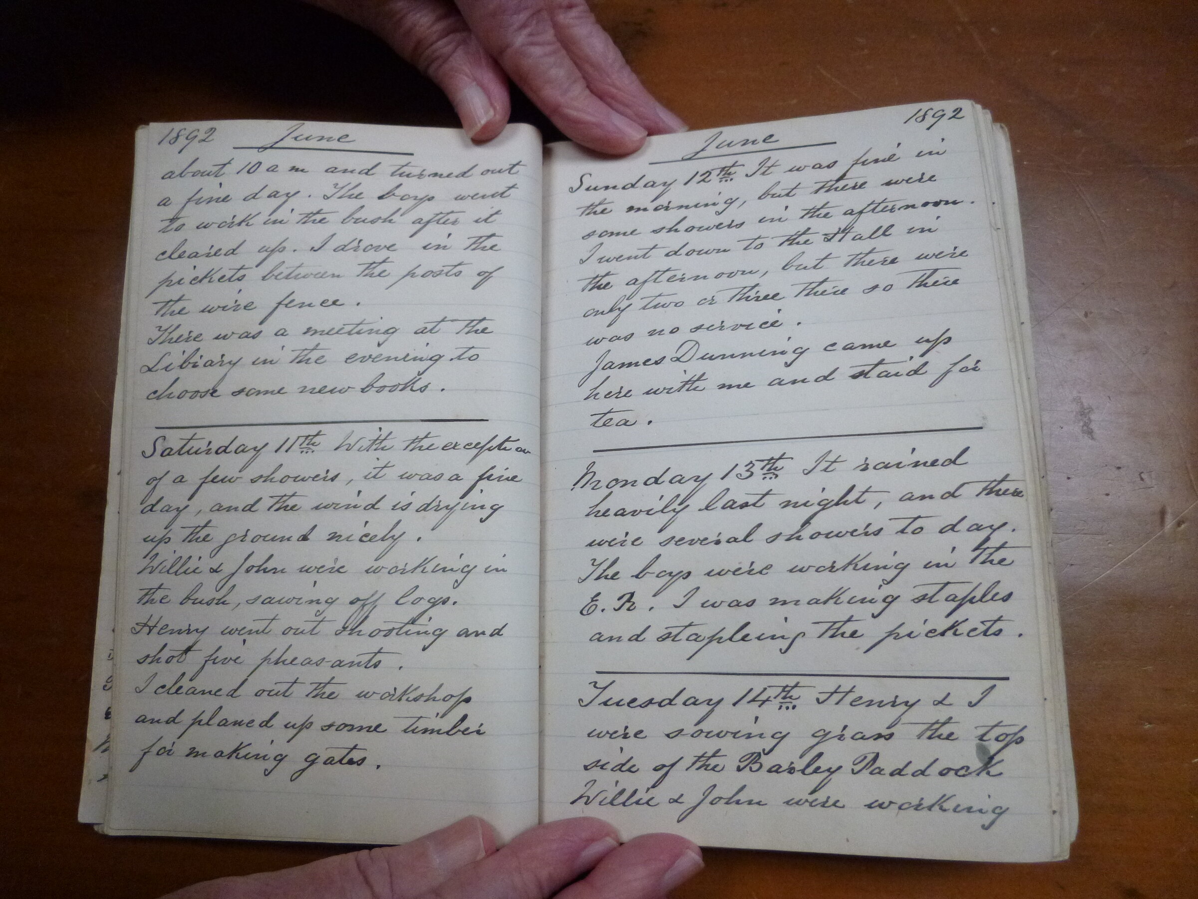 Original CS Clarke diary page