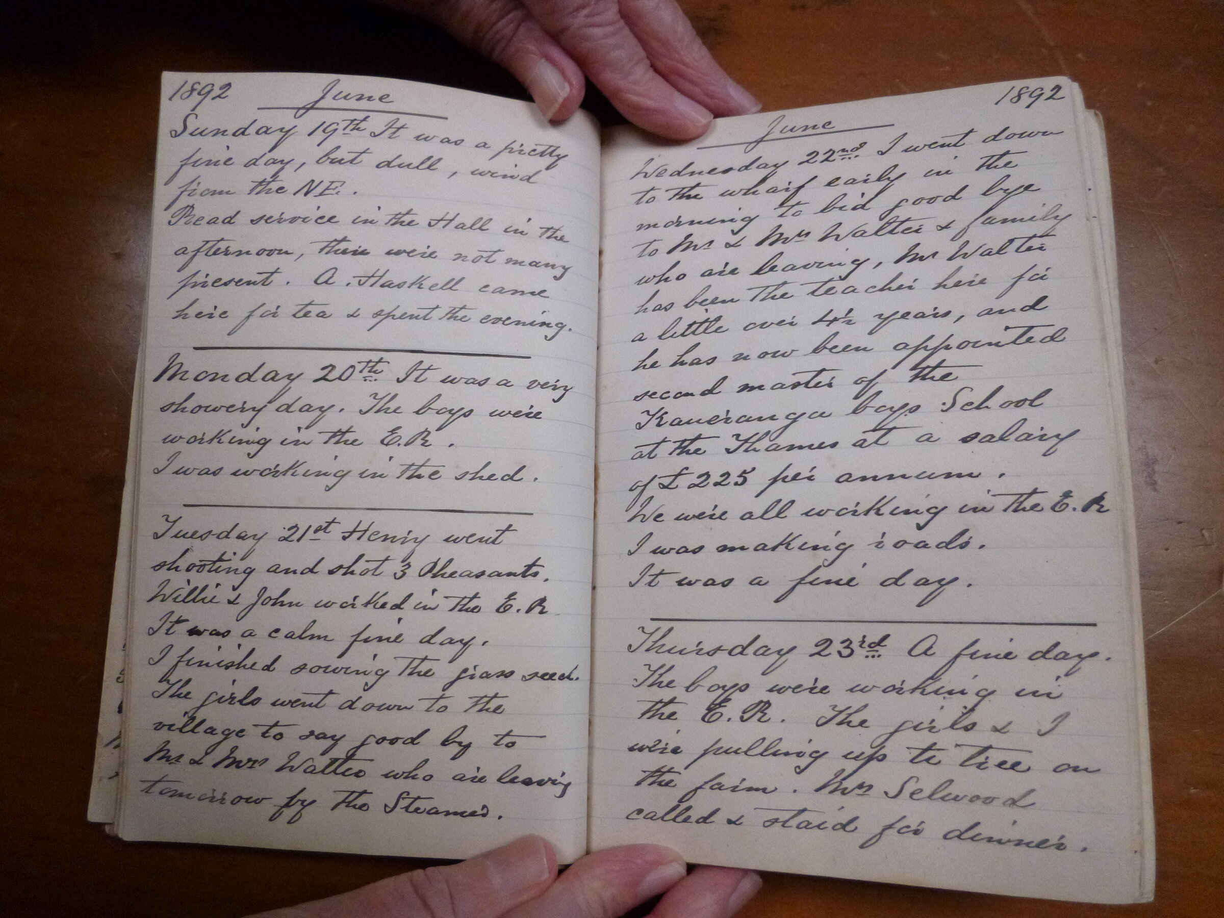 Original CS Clarke diary page