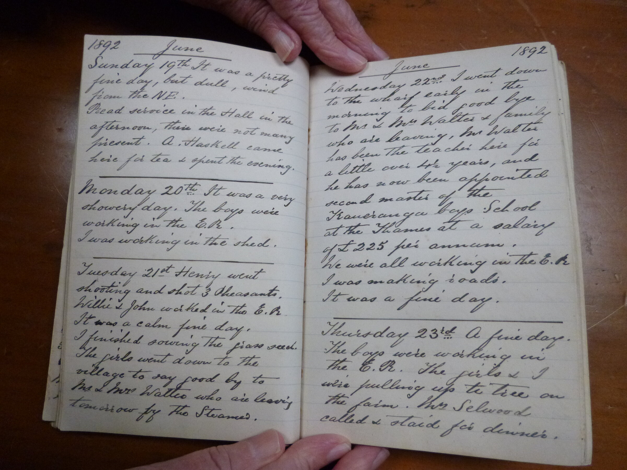 Original CS Clarke diary page
