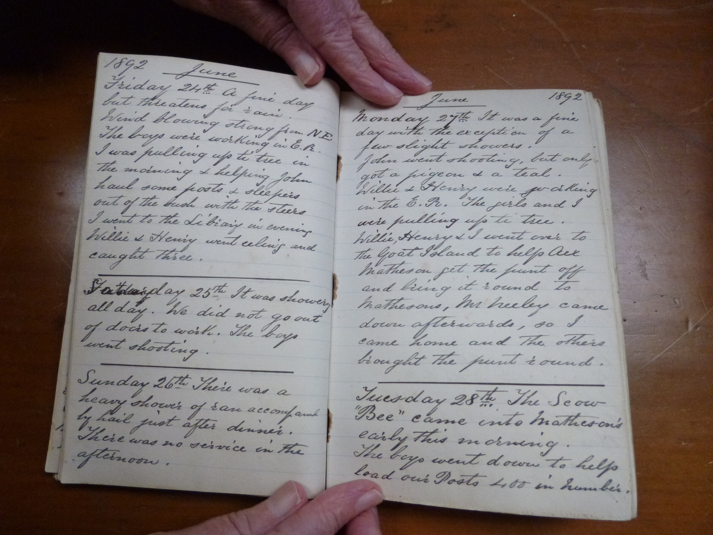 Original CS Clarke diary page