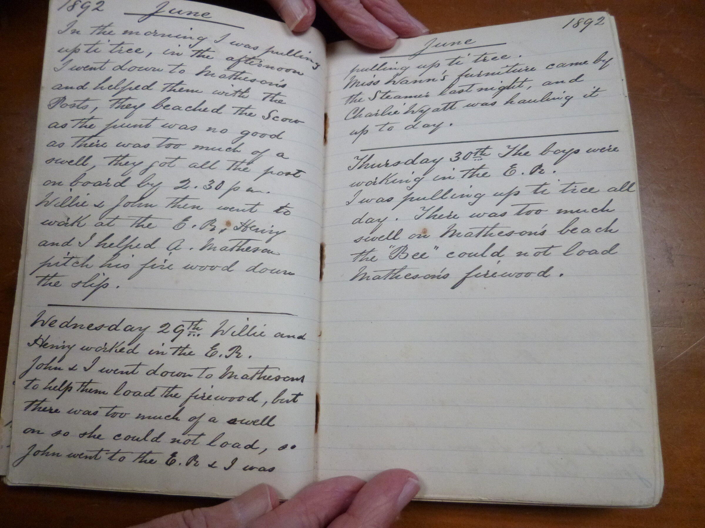 Original CS Clarke diary page