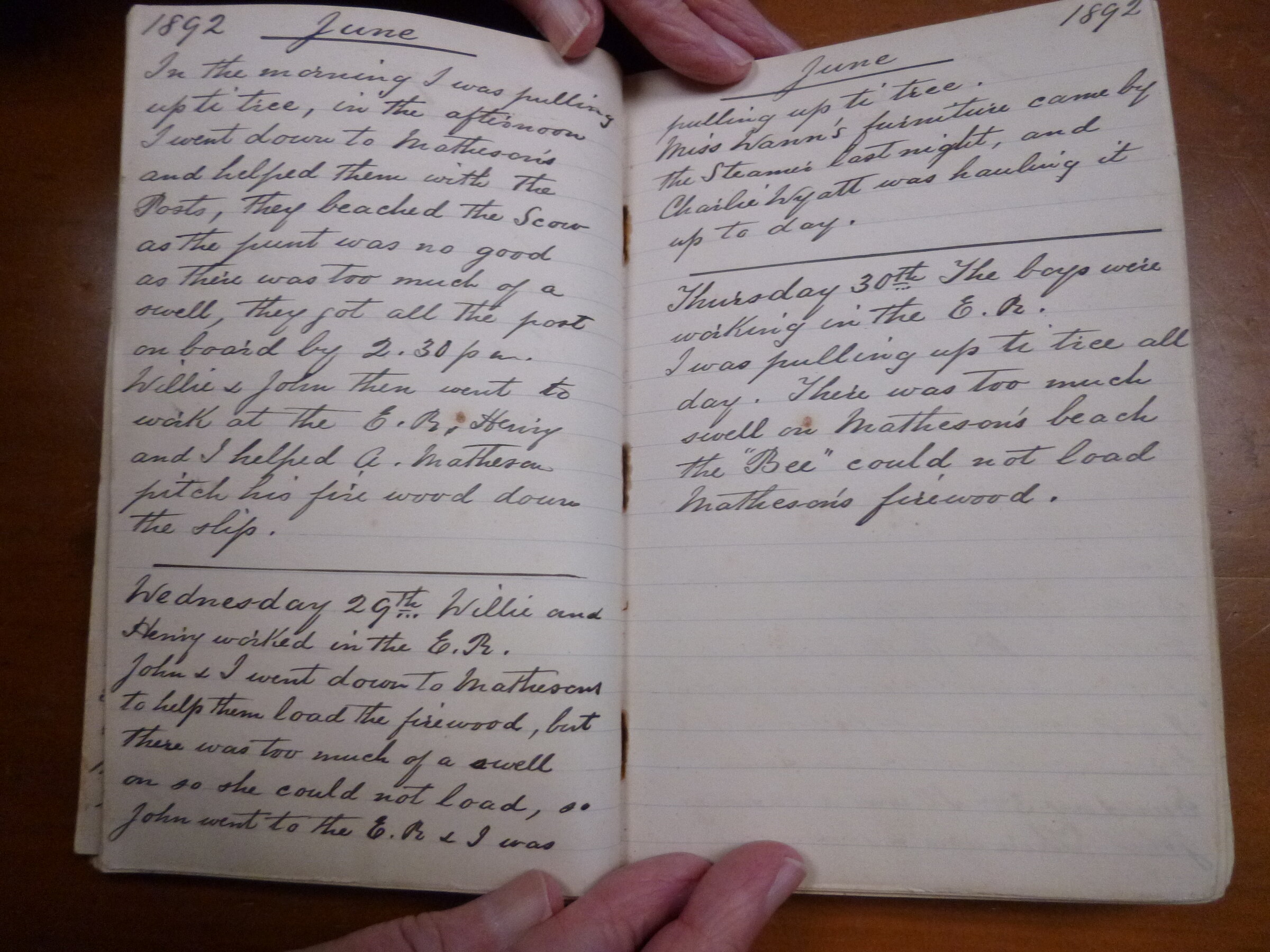 Original CS Clarke diary page
