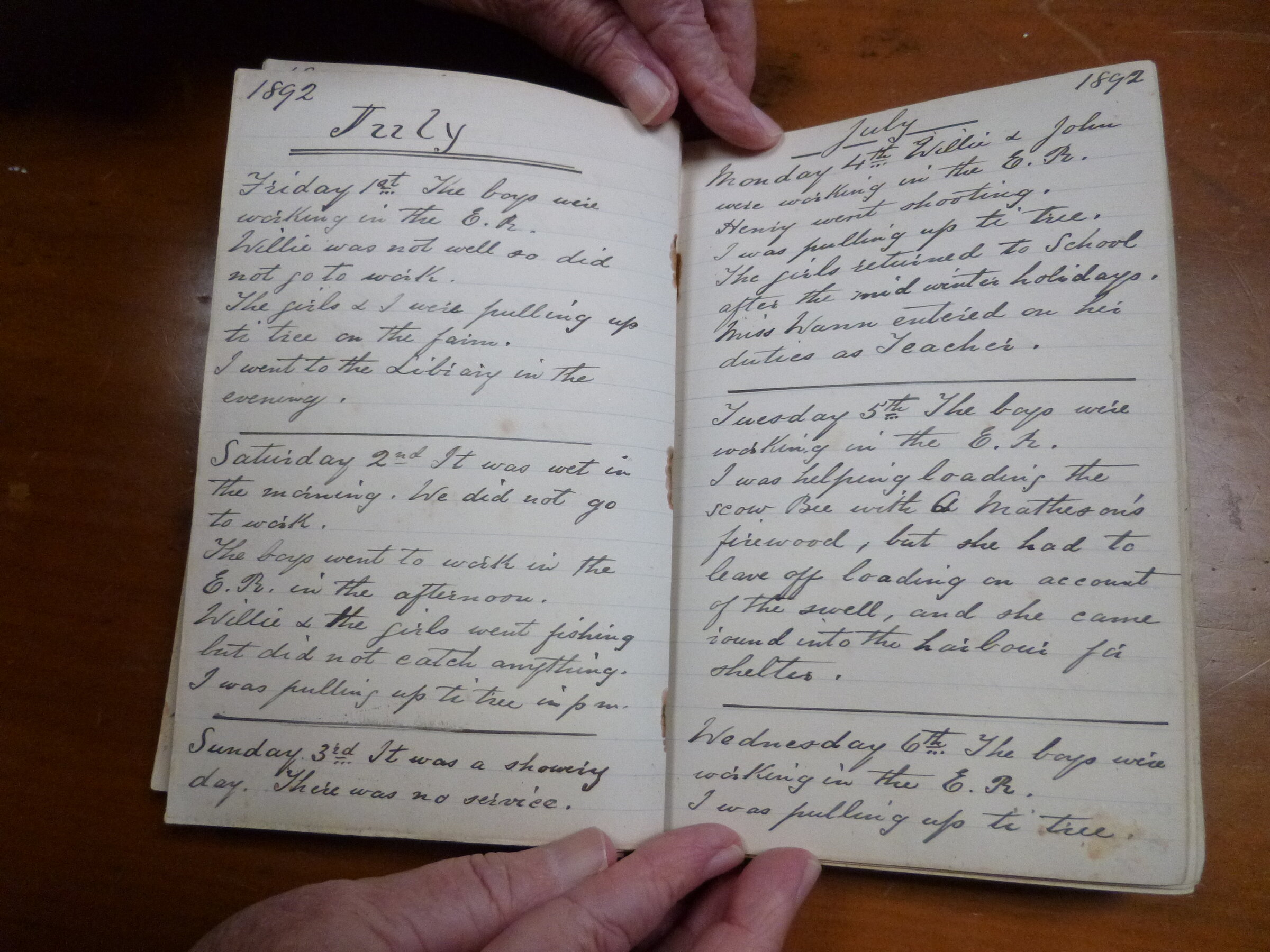 Original CS Clarke diary page