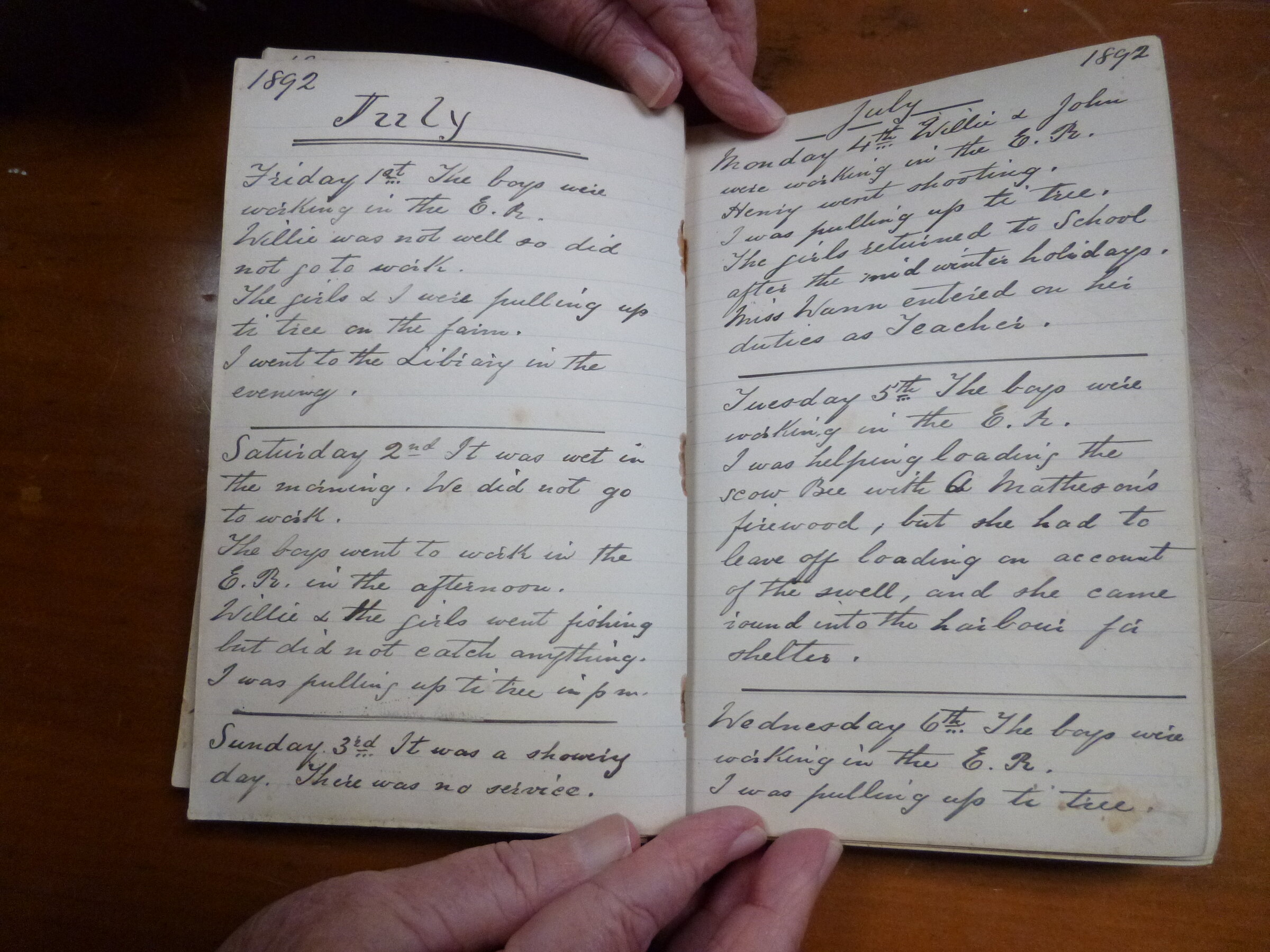 Original CS Clarke diary page