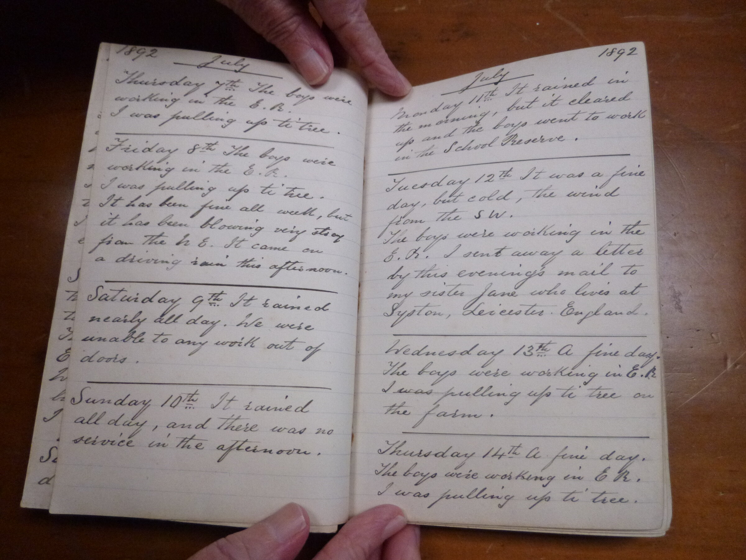 Original CS Clarke diary page