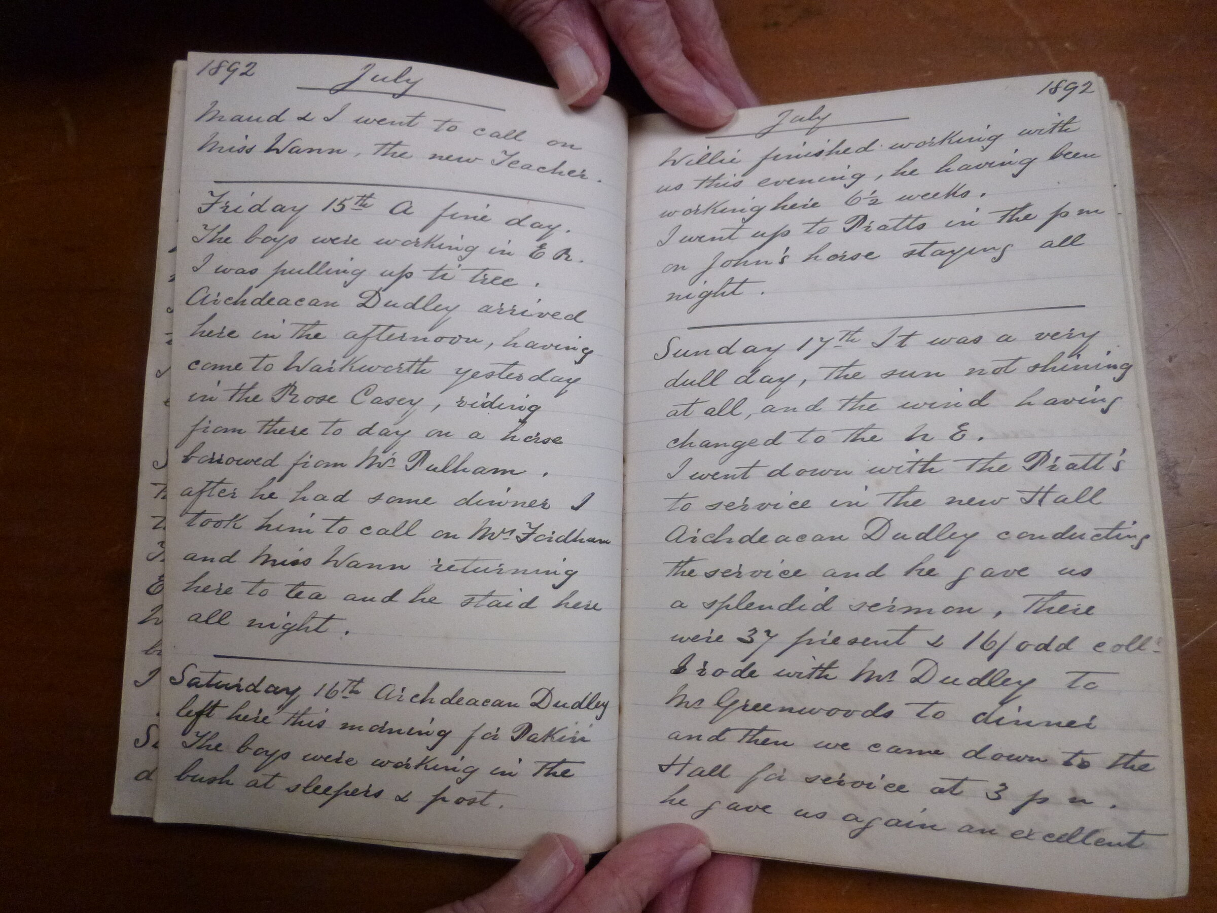 Original CS Clarke diary page