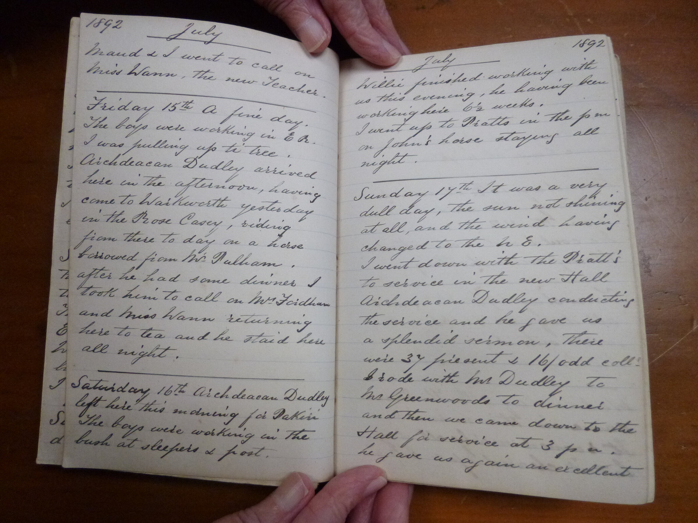 Original CS Clarke diary page