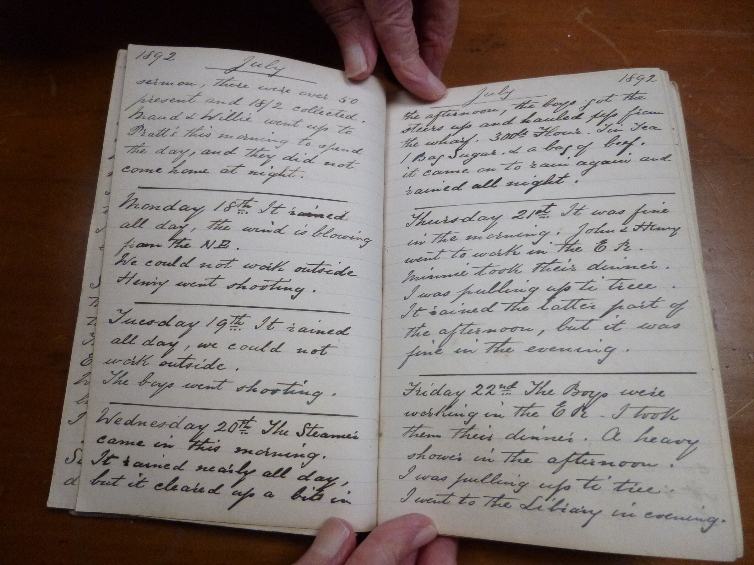 Original CS Clarke diary page