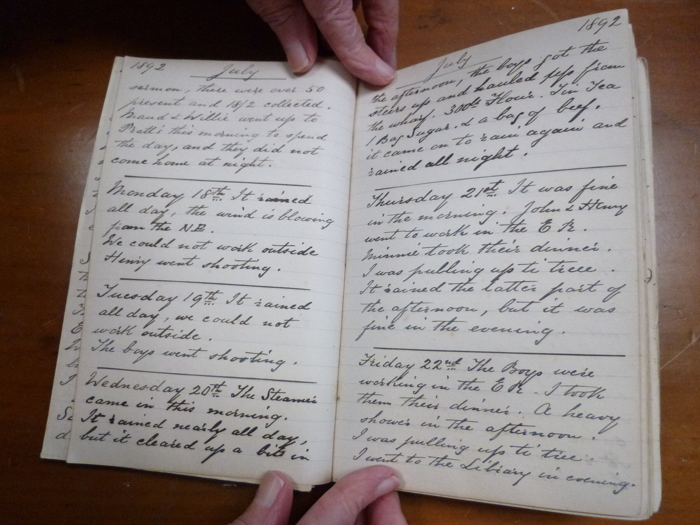Original CS Clarke diary page