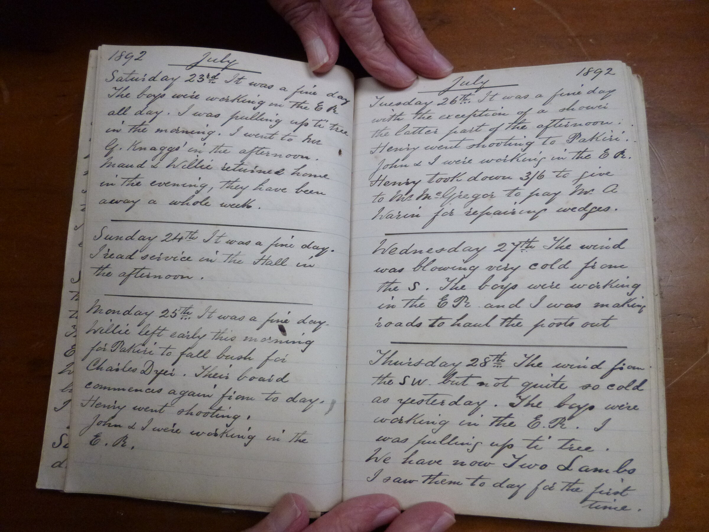 Original CS Clarke diary page