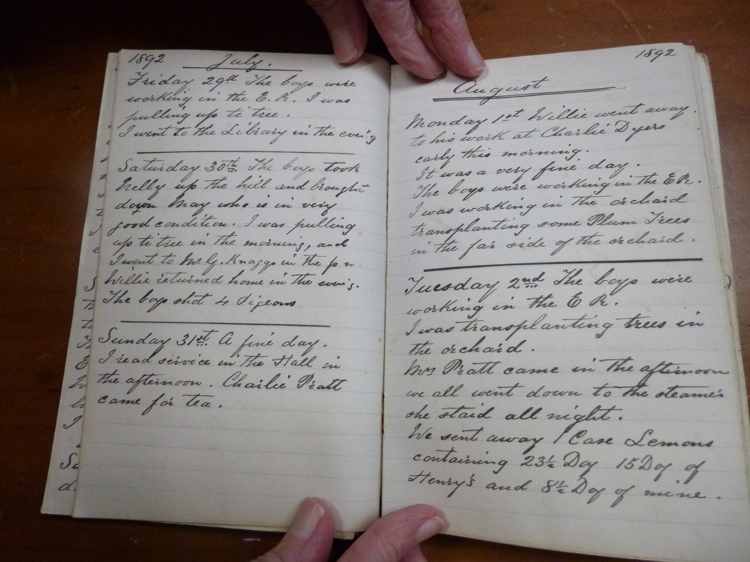 Original CS Clarke diary page